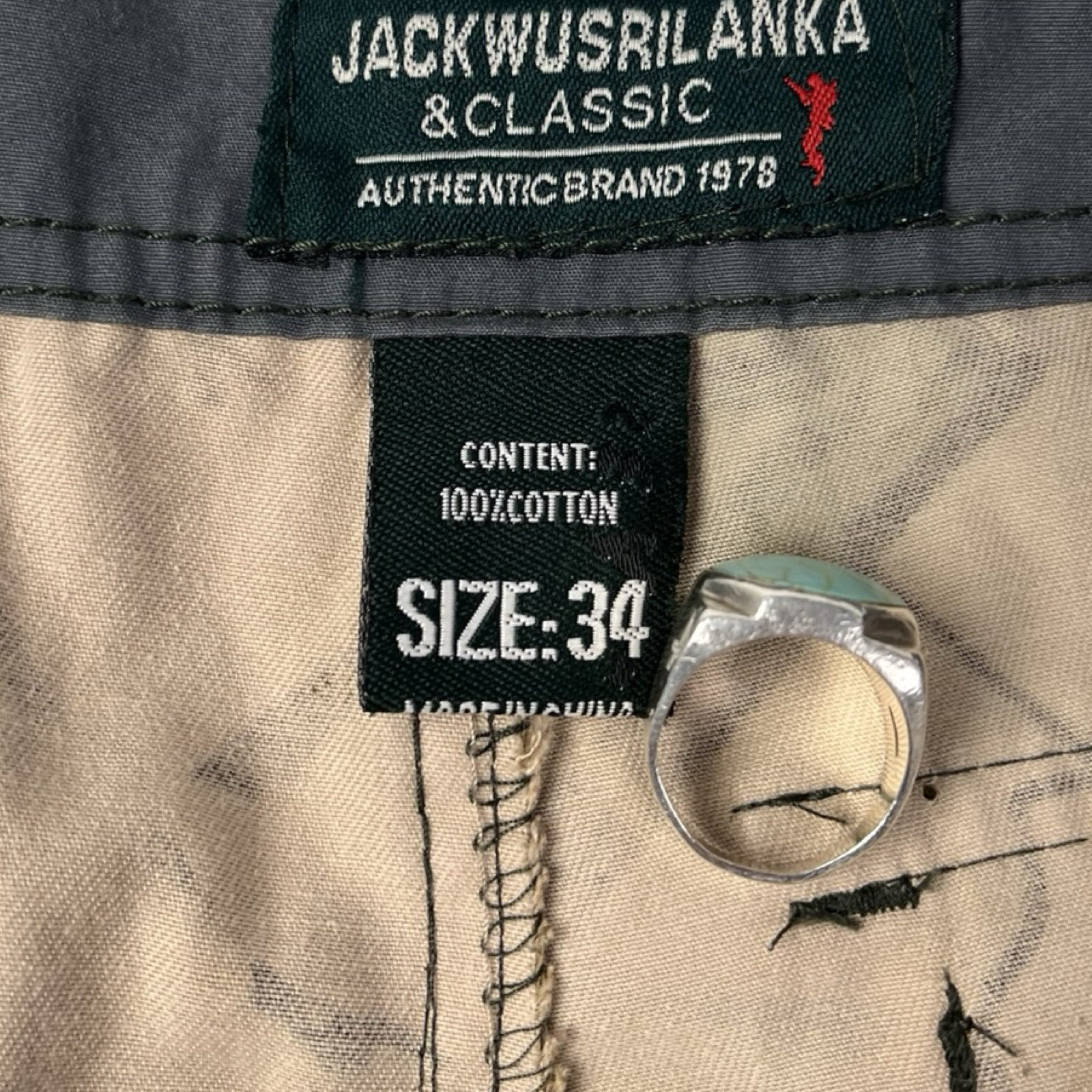 Vintage Tree Camouflage Long Cargo Shorts
