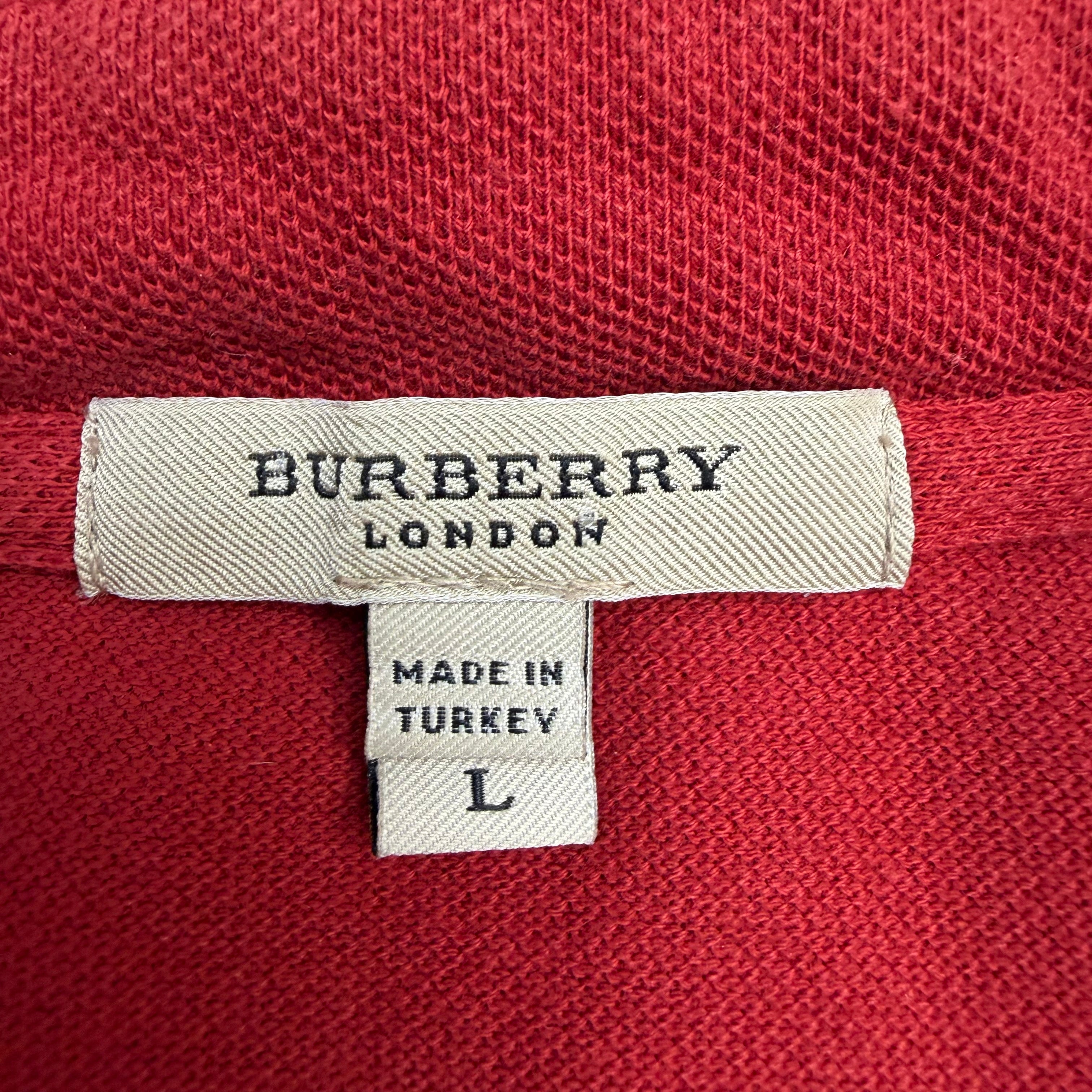 Vintage Burberry Polo Shirt Red