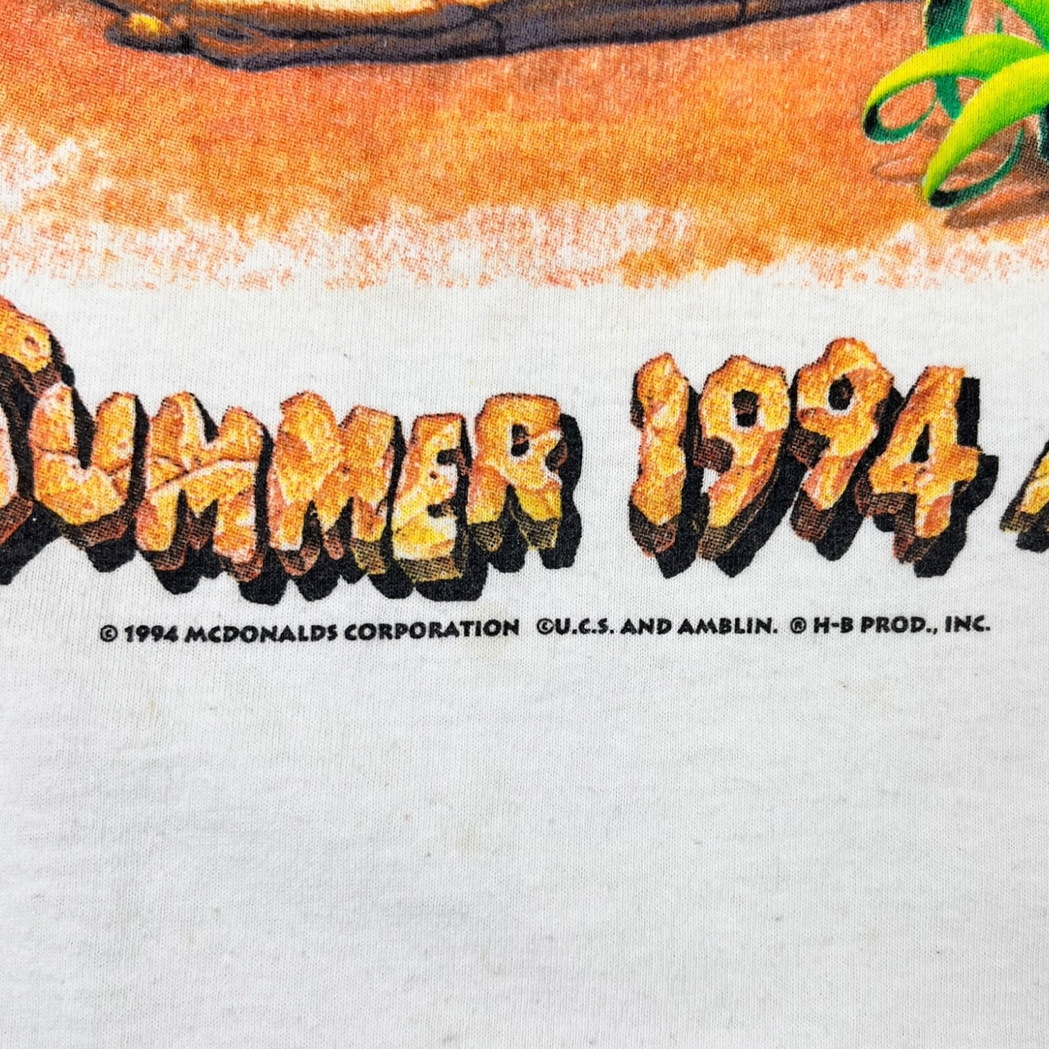 Vintage 1994 The Flintstones RocDonald's Promotional T-Shirt