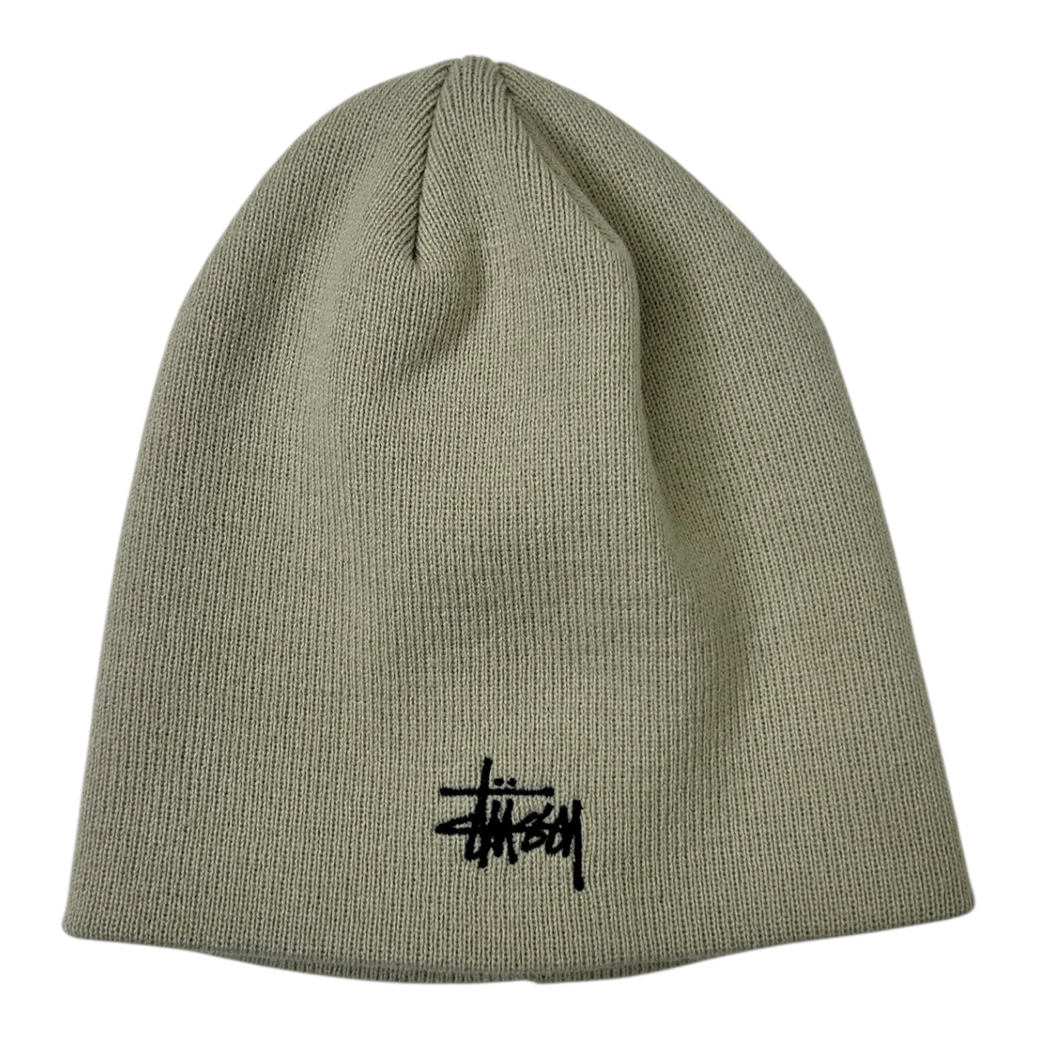 Stussy Stock Logo Skull Cap Beanie Khakii