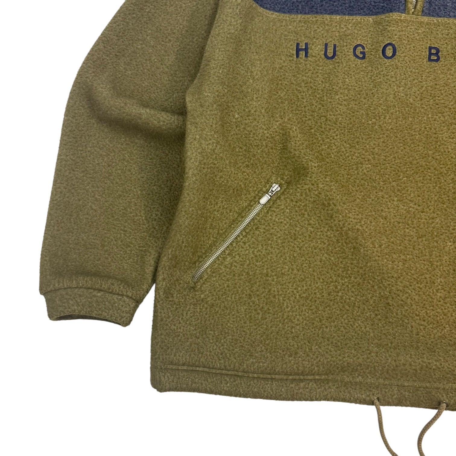 Vintage Hugo Boss Quarter Zip Sweater Green/Navy Blue