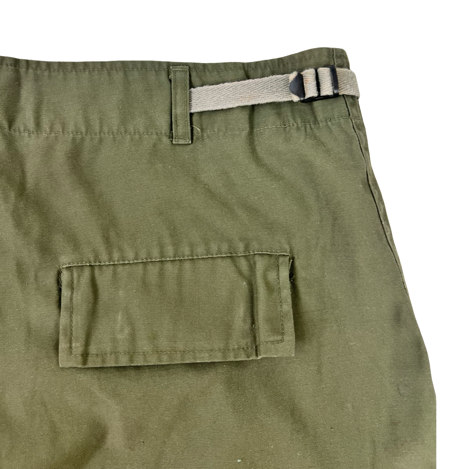 Vintage Cargo Pocket Olive Green Shorts