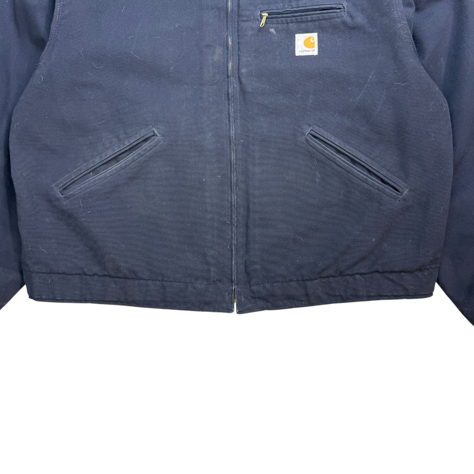 Vintage Carhartt Blanket Lined Detroit Jacket Navy Blue