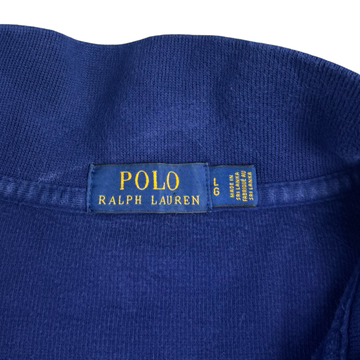 Vintage Polo Ralph Lauren Quarter Zip Sweater Deep Blue