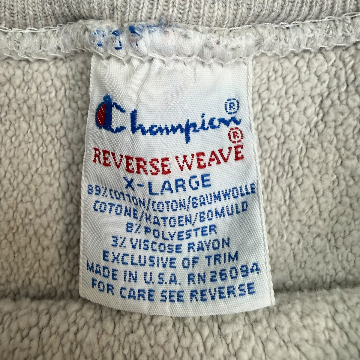 Vintage Champion Reverse Weave Northern Iowa Wrestling Crewneck Grey