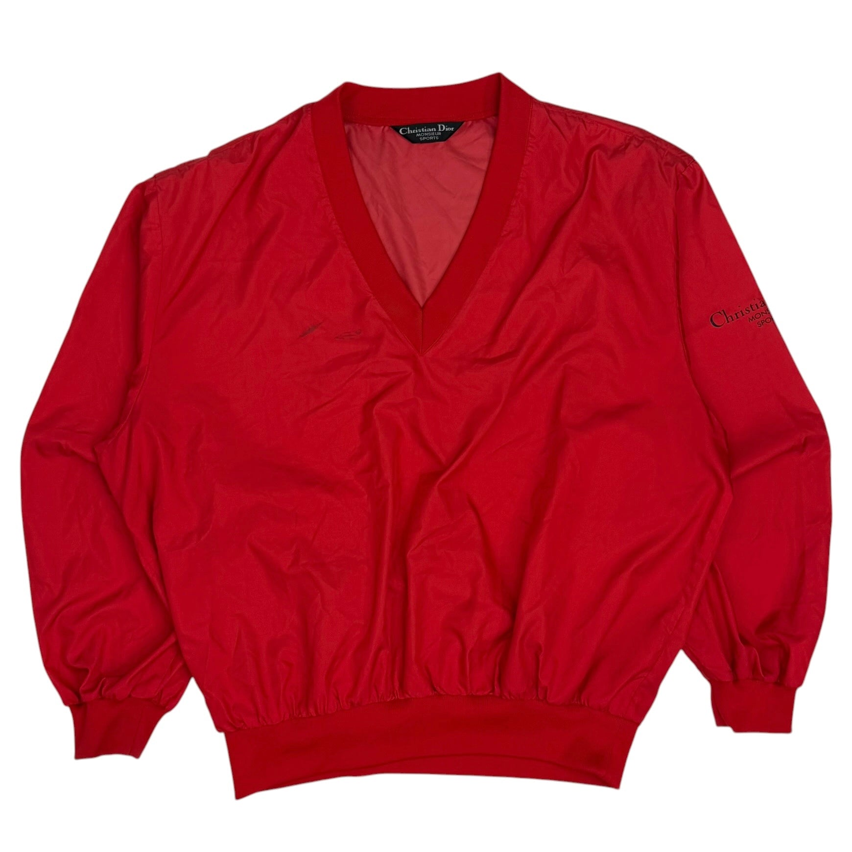 Vintage Christian Dior Sports Windbreaker Crewneck Red