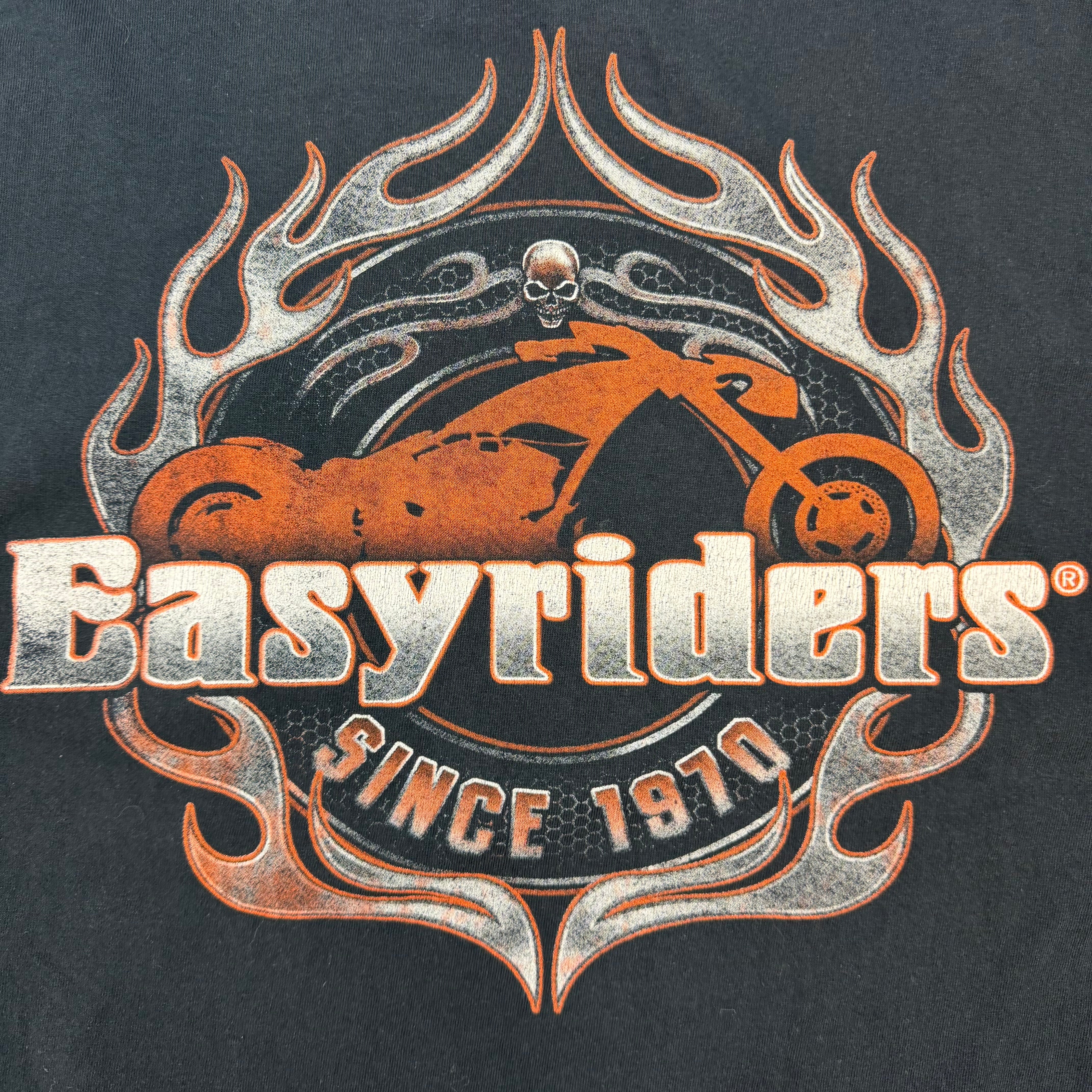 Vintage Easyriders Flaming Skull Longsleeve Black