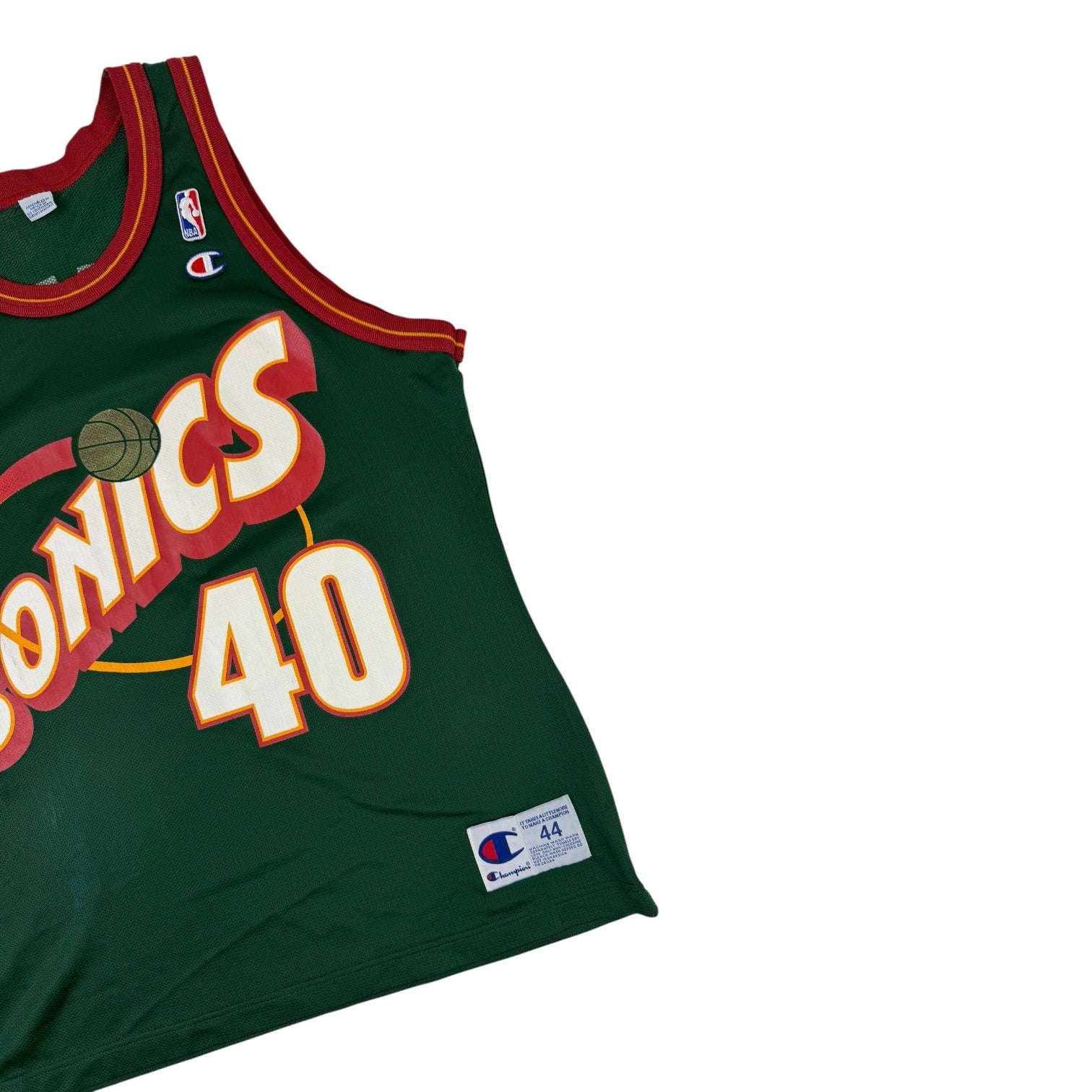 Vintage Champion Seattle SuperSonics Shawn Kemp Jersey Green