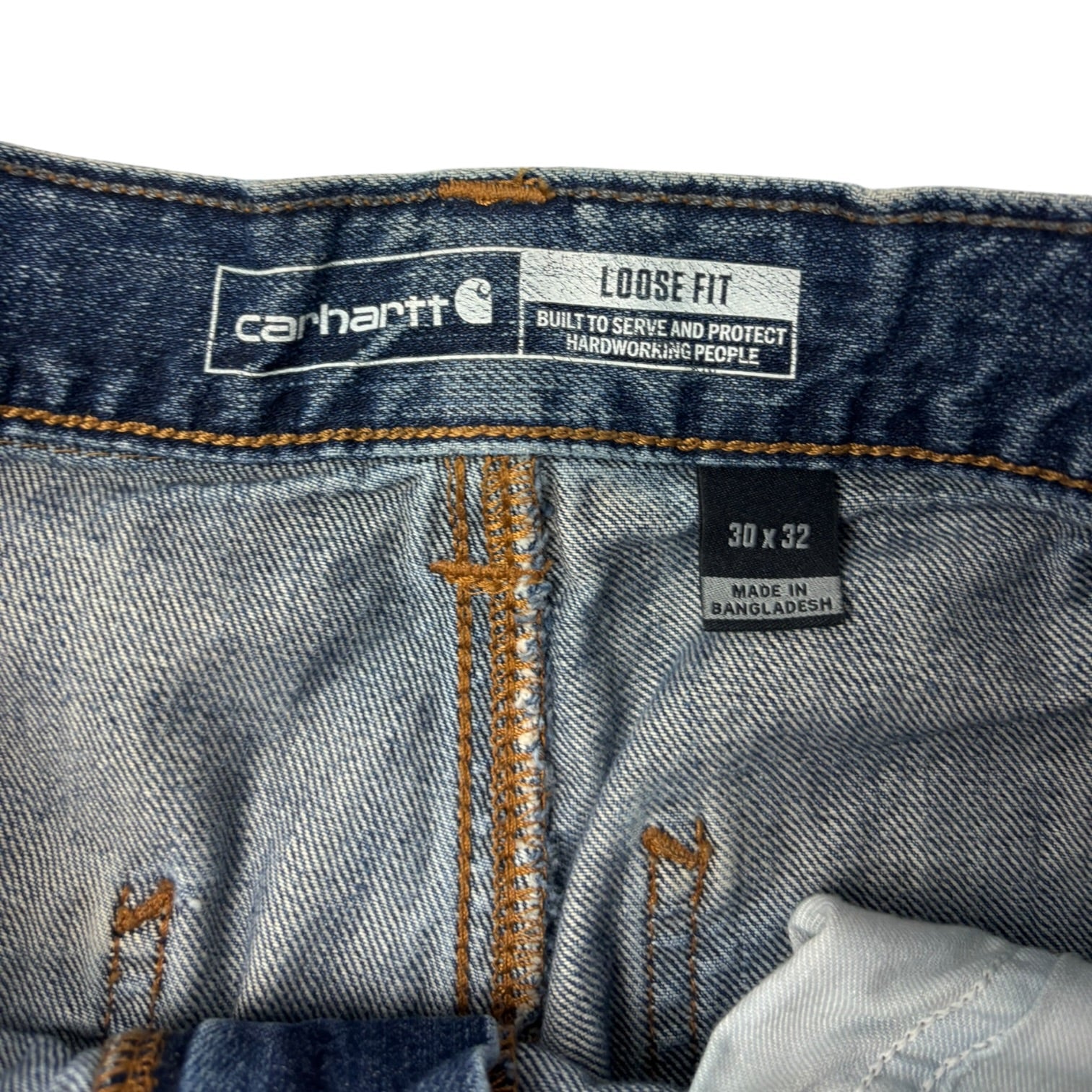 Carhartt Carpenter Denim Pants Worn Indigo