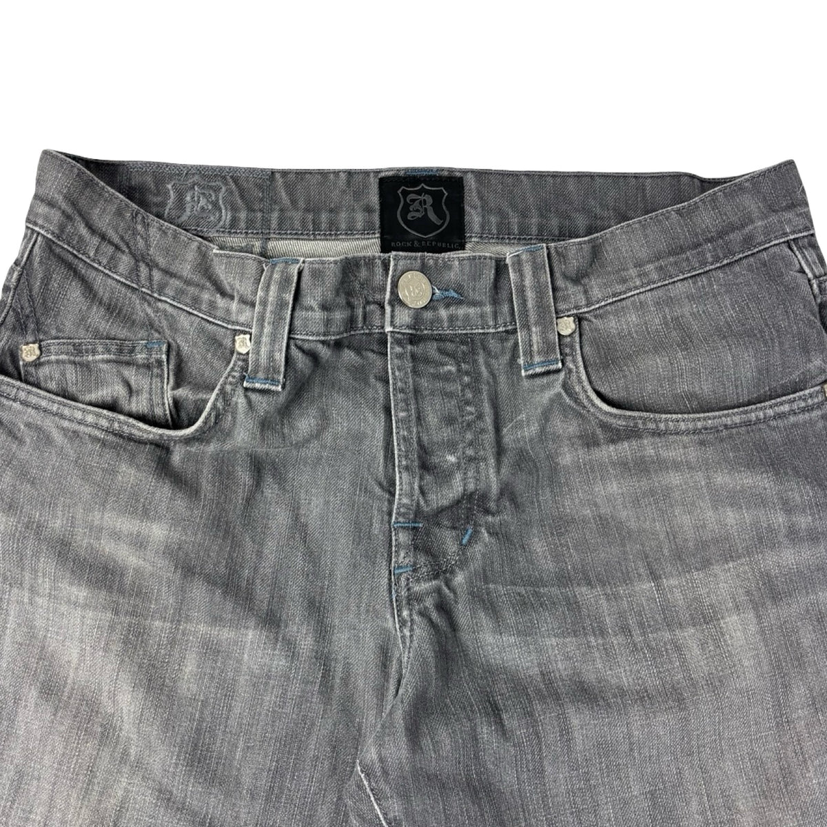 Vintage Y2K Rock & Republic Flared Jean Pant Washed Grey