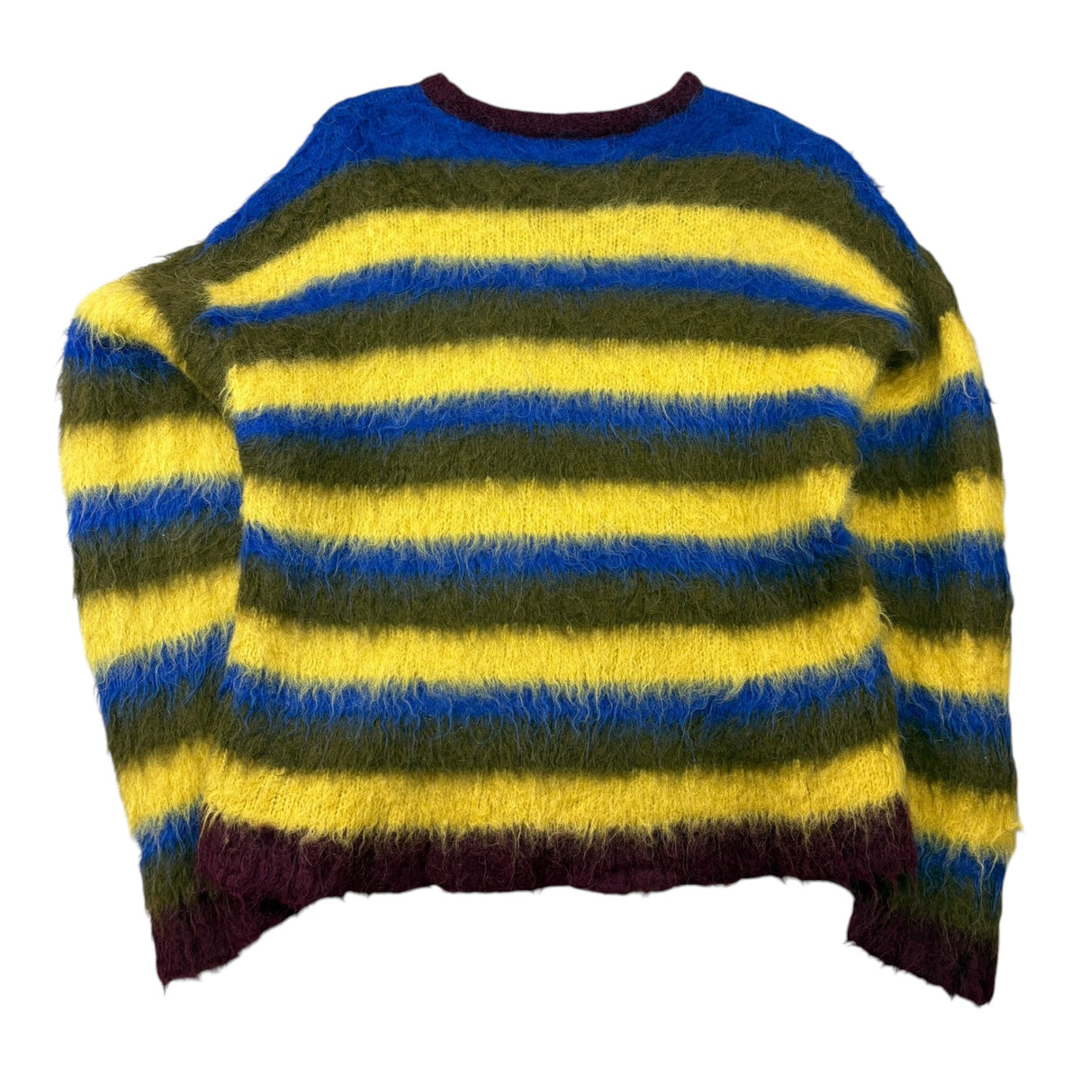 Brain Dead Blurry Lines Alpaca Mohair Sweater Yellow