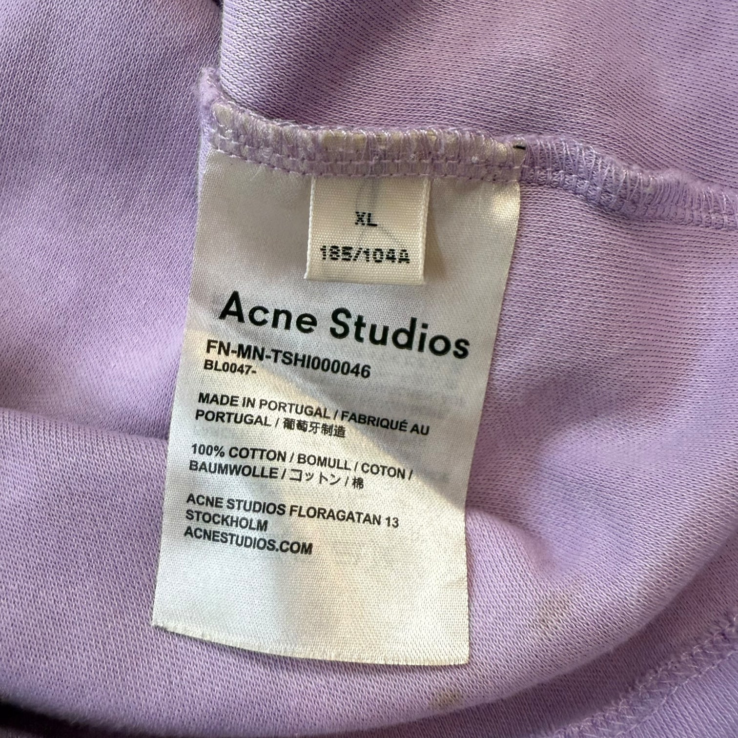 Acne Studios Eban Colour Block Tee Yellow/Purple