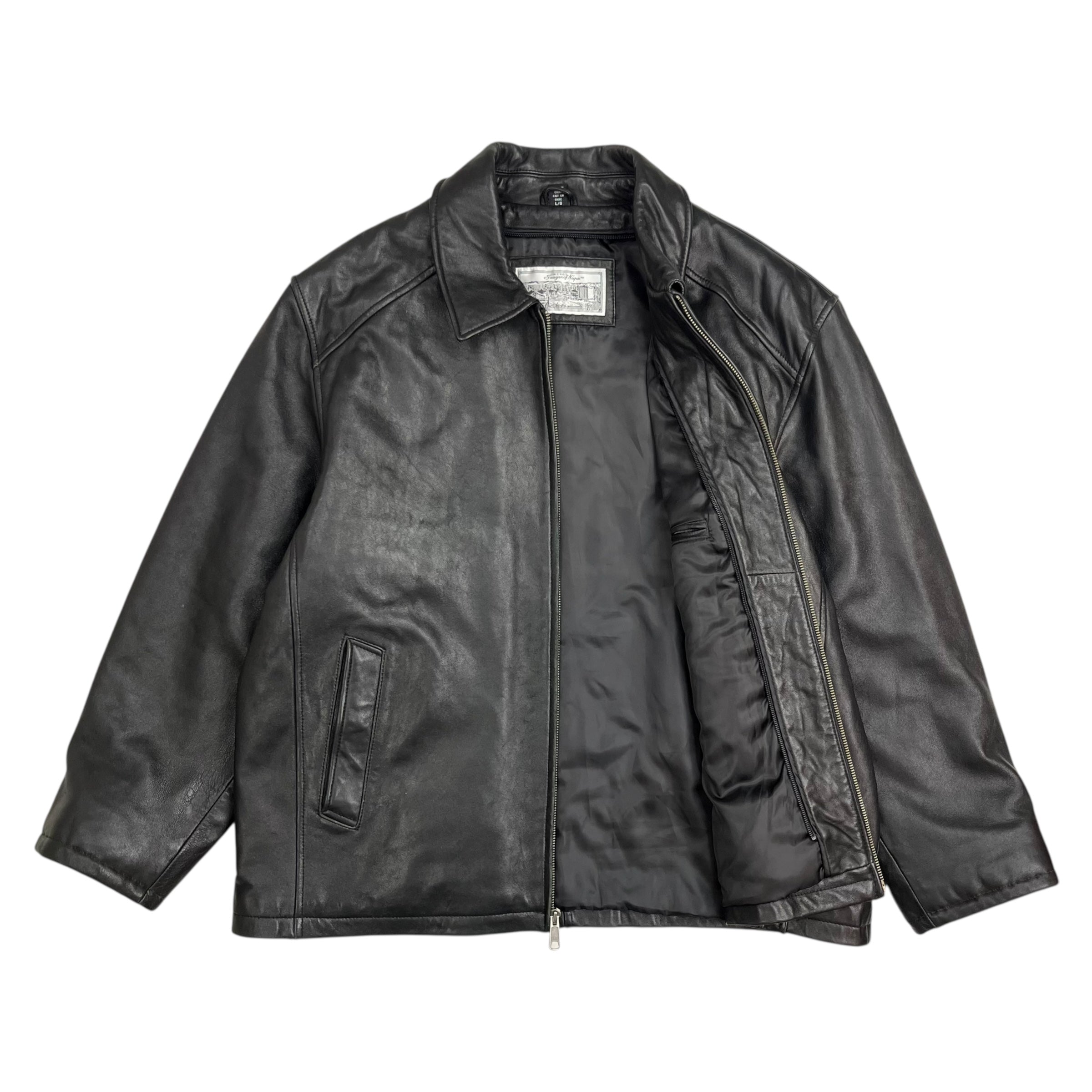 Vintage Sawyer Of Napa Leather Jacket Black