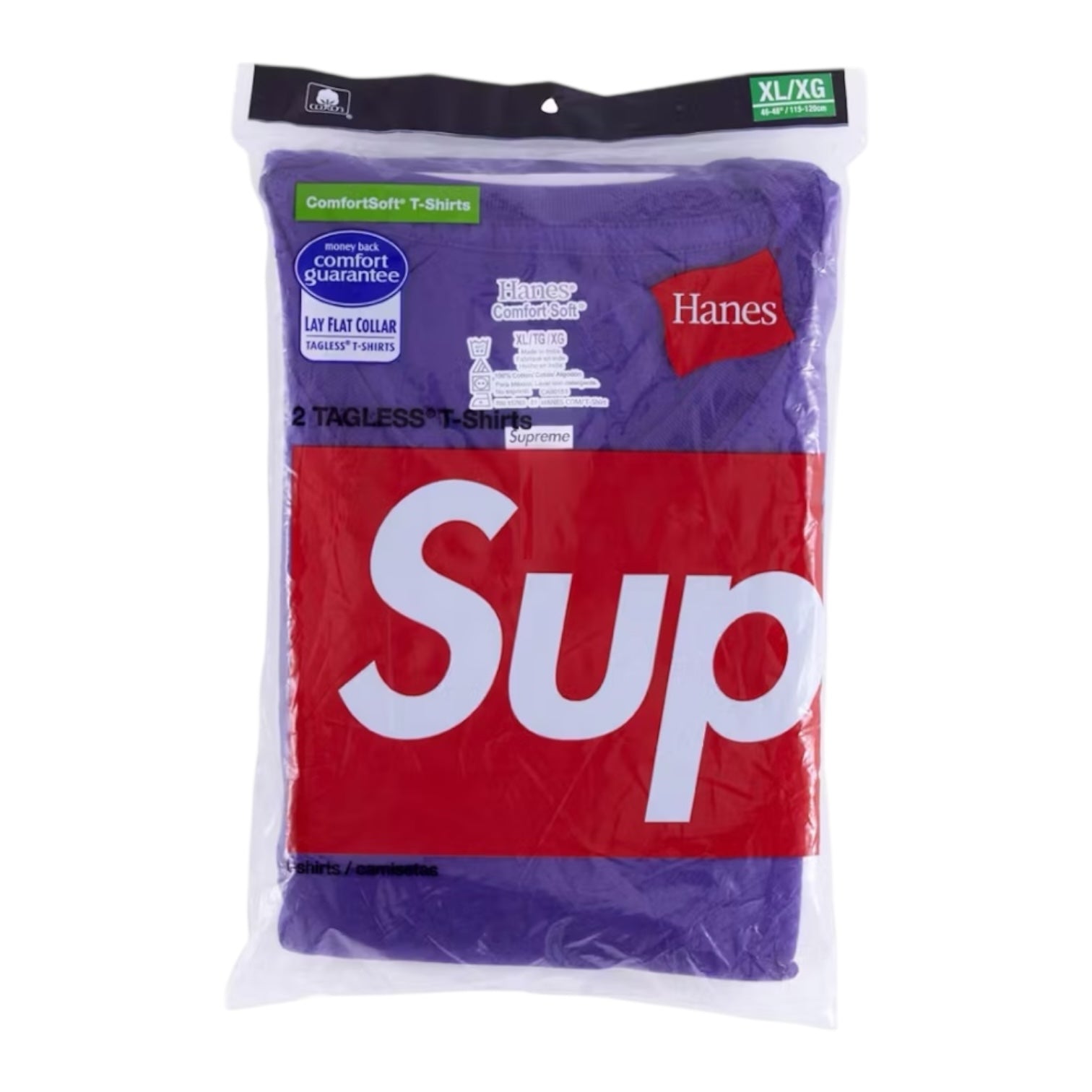 Supreme Hanes Tagless Tees (2 Pack) Purple