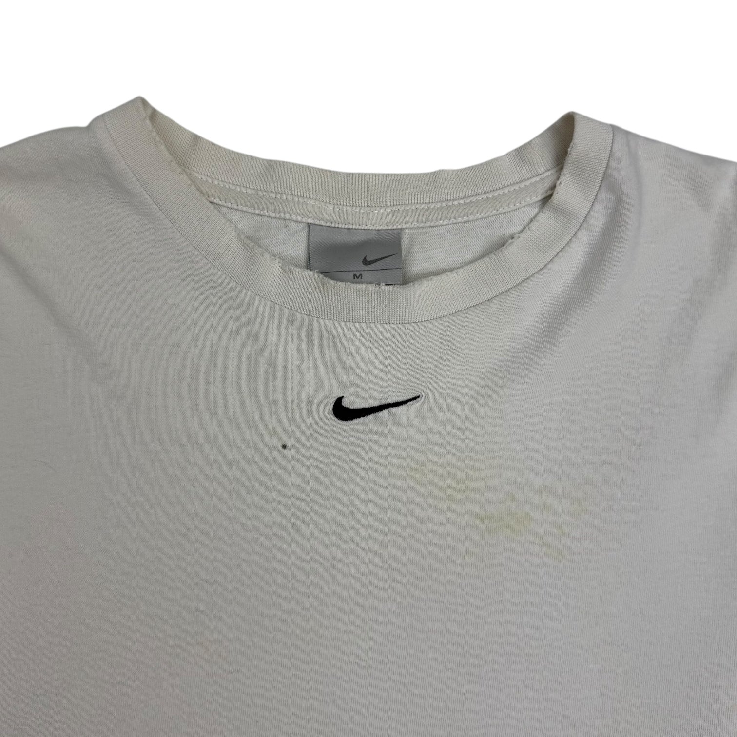 Vintage Nike Centre Swoosh L/S Tee White