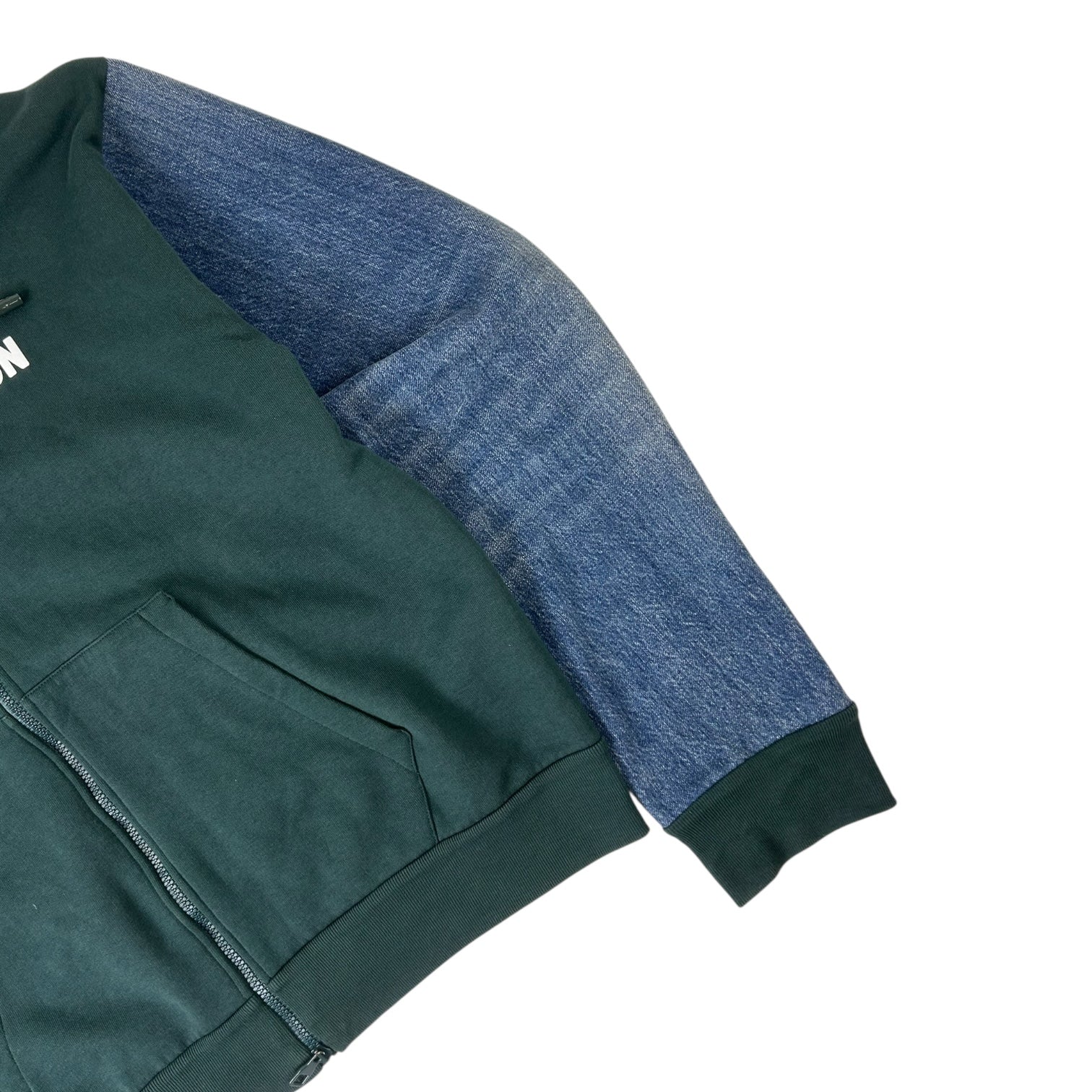 Louis Vuitton Denim Panel Hooded Jacket Green/Blue