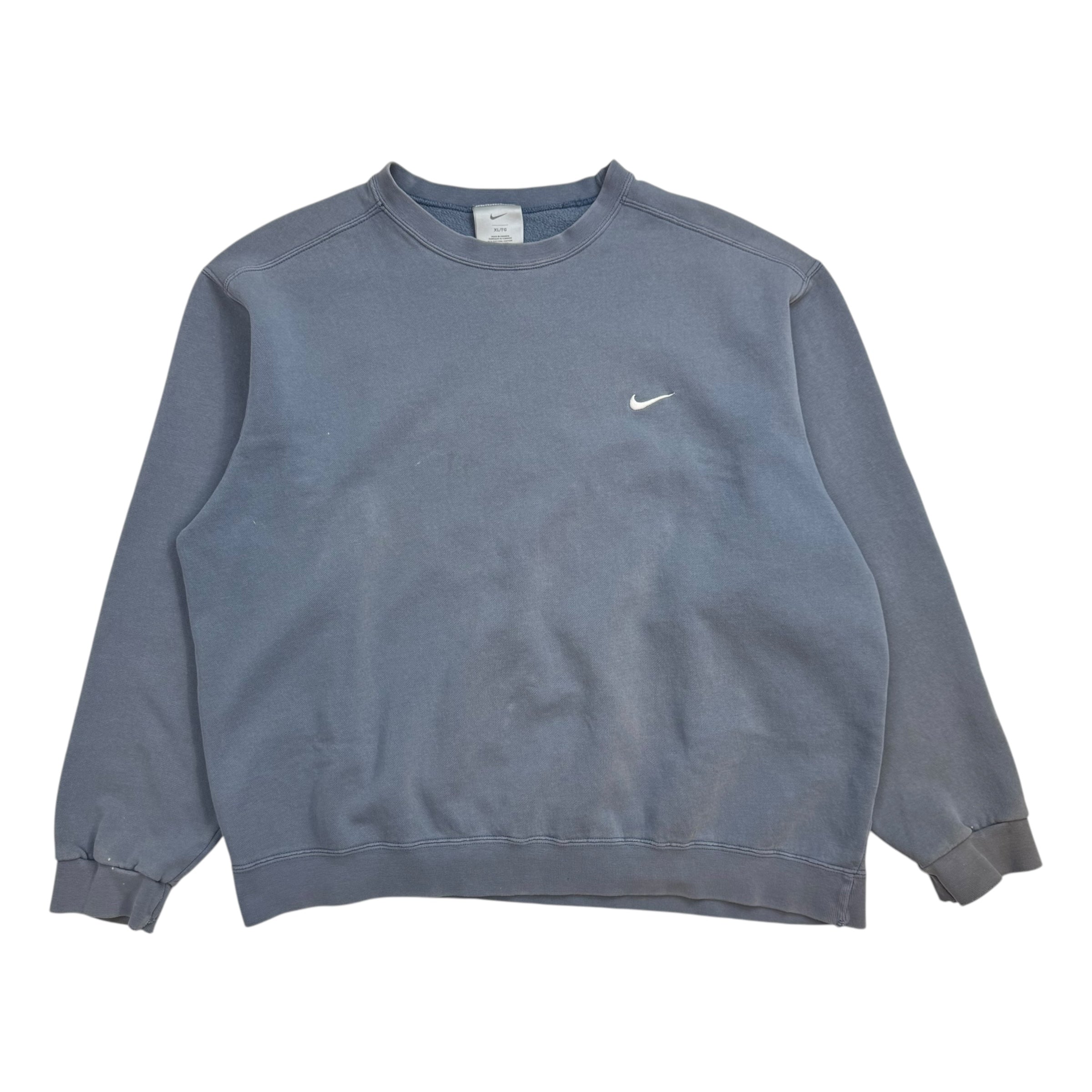 Vintage Nike Mini Swoosh Crewneck Faded Blue