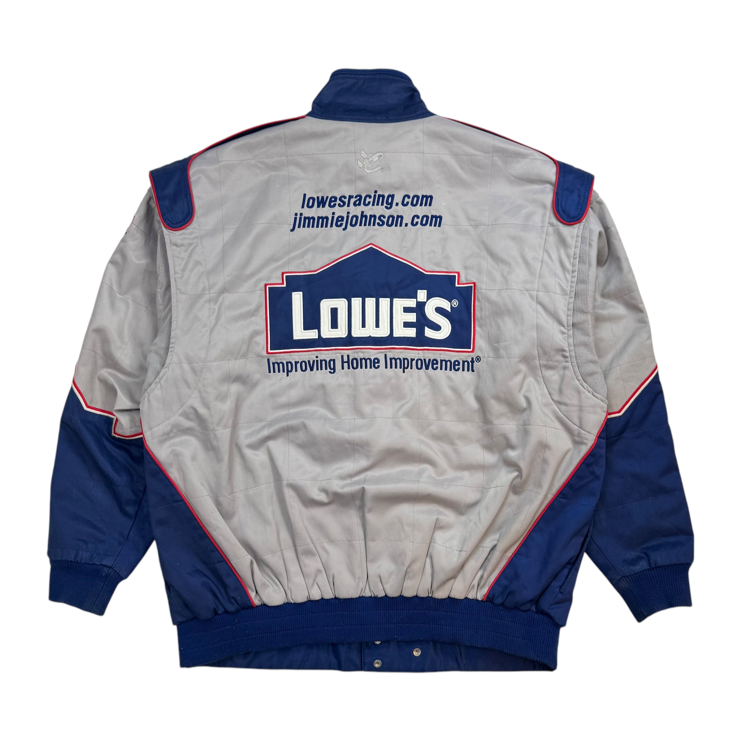 Vintage Chase Authentics Nascar Jimmie Johnson Lowe’s Racing Jacket Grey