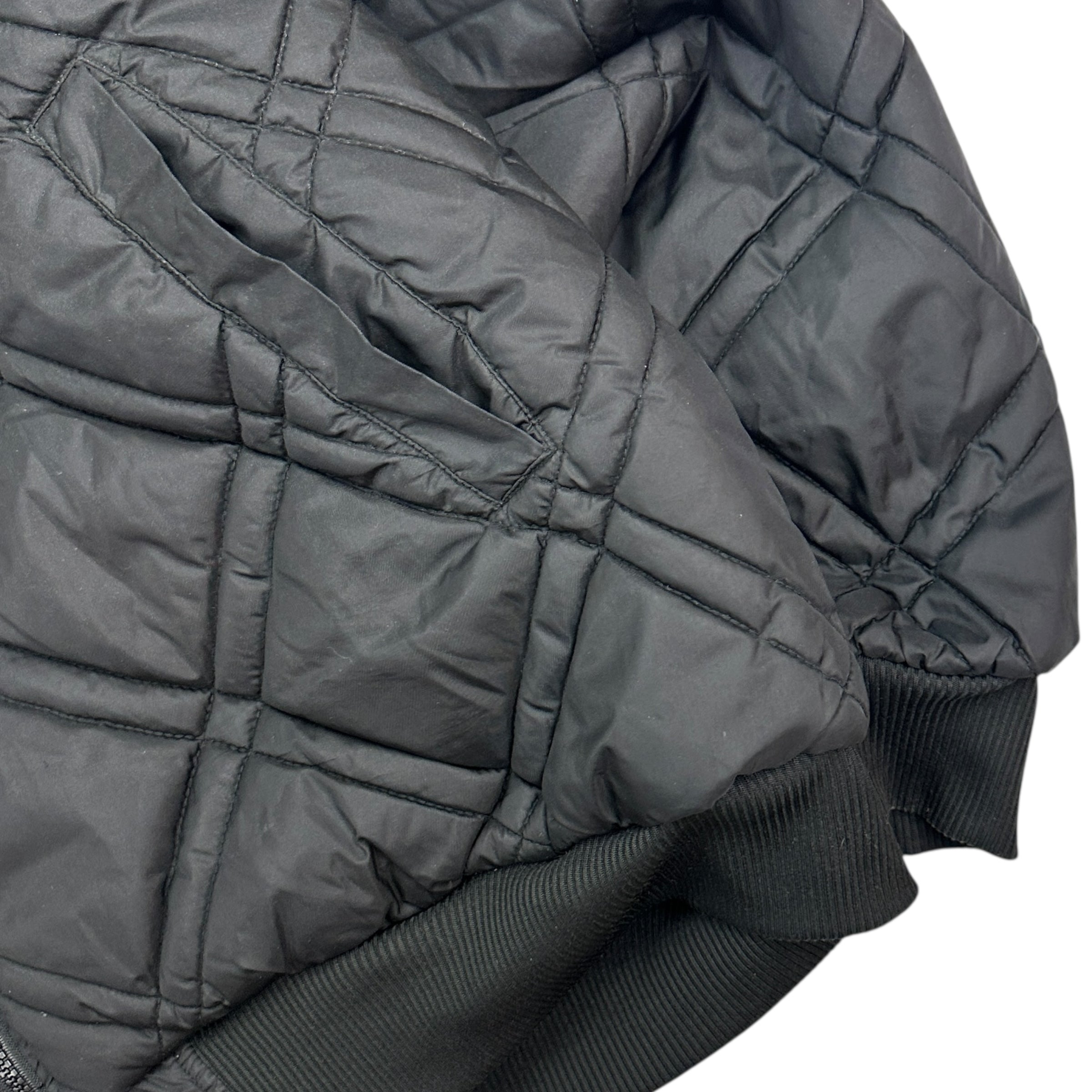 Vintage Nike Reversible Quilted Bomber Jacket Black