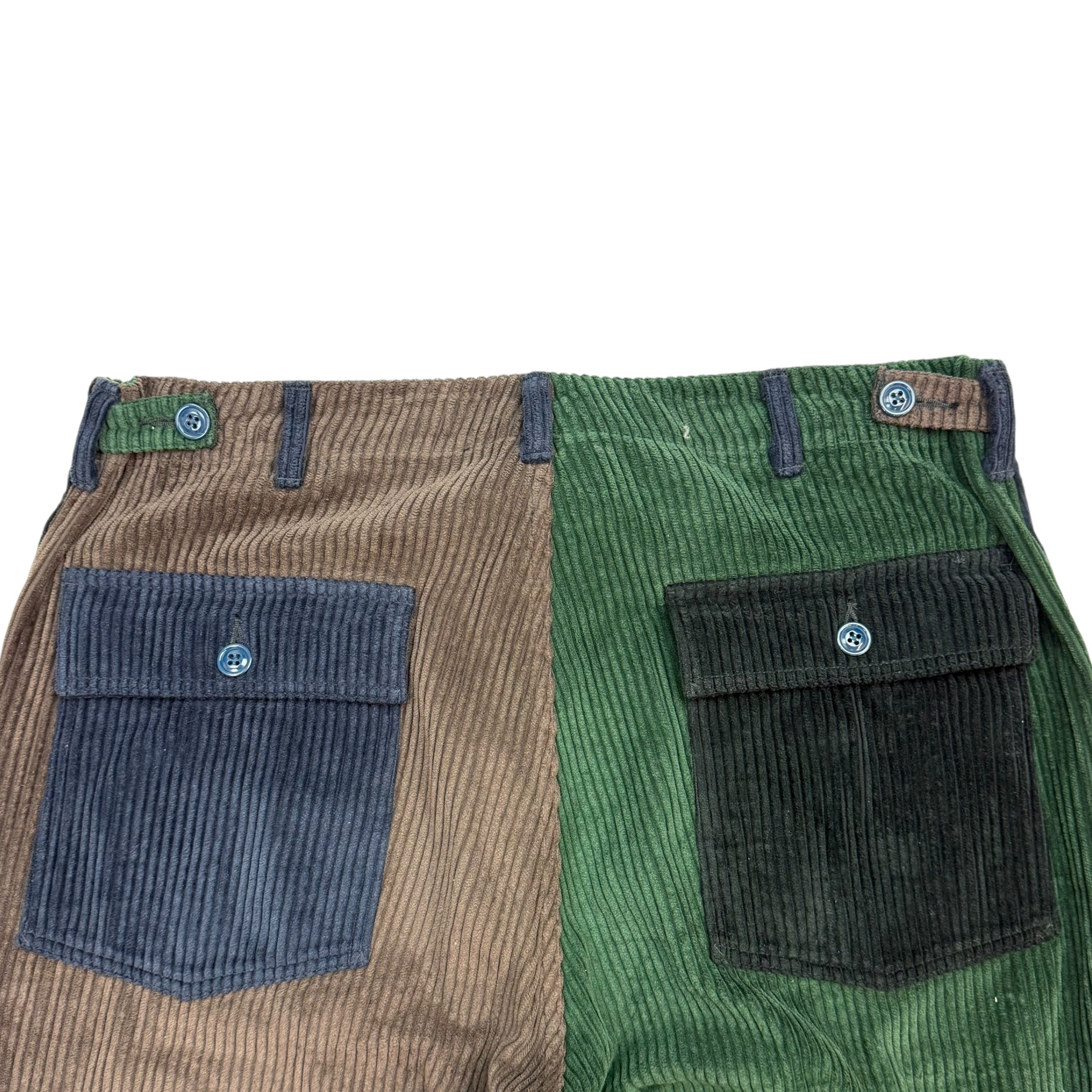 South2 West8 Fatigue Corduroy Pants Colour Block