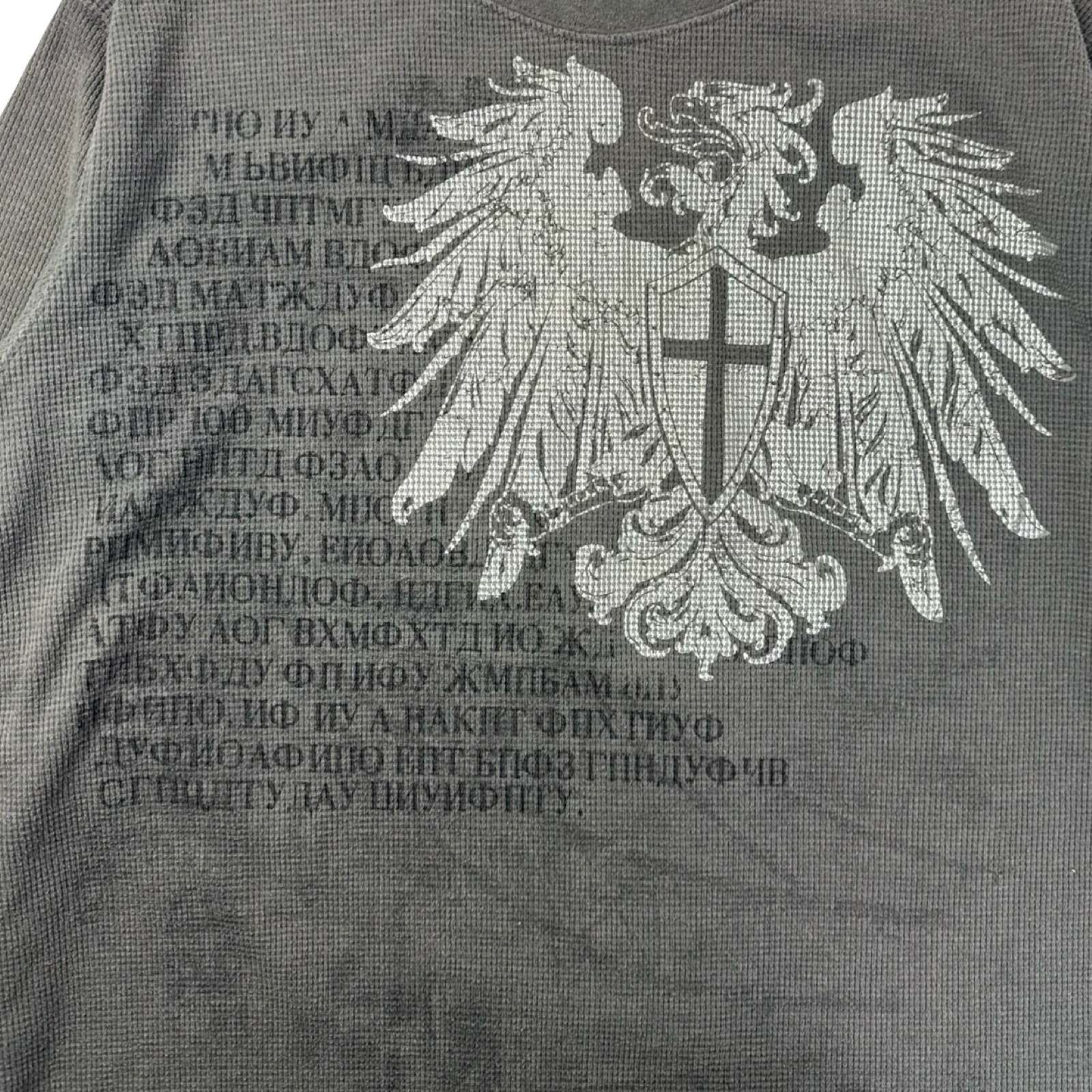 Y2K Cyber Thermal Goth Longsleeve Shirt Grey