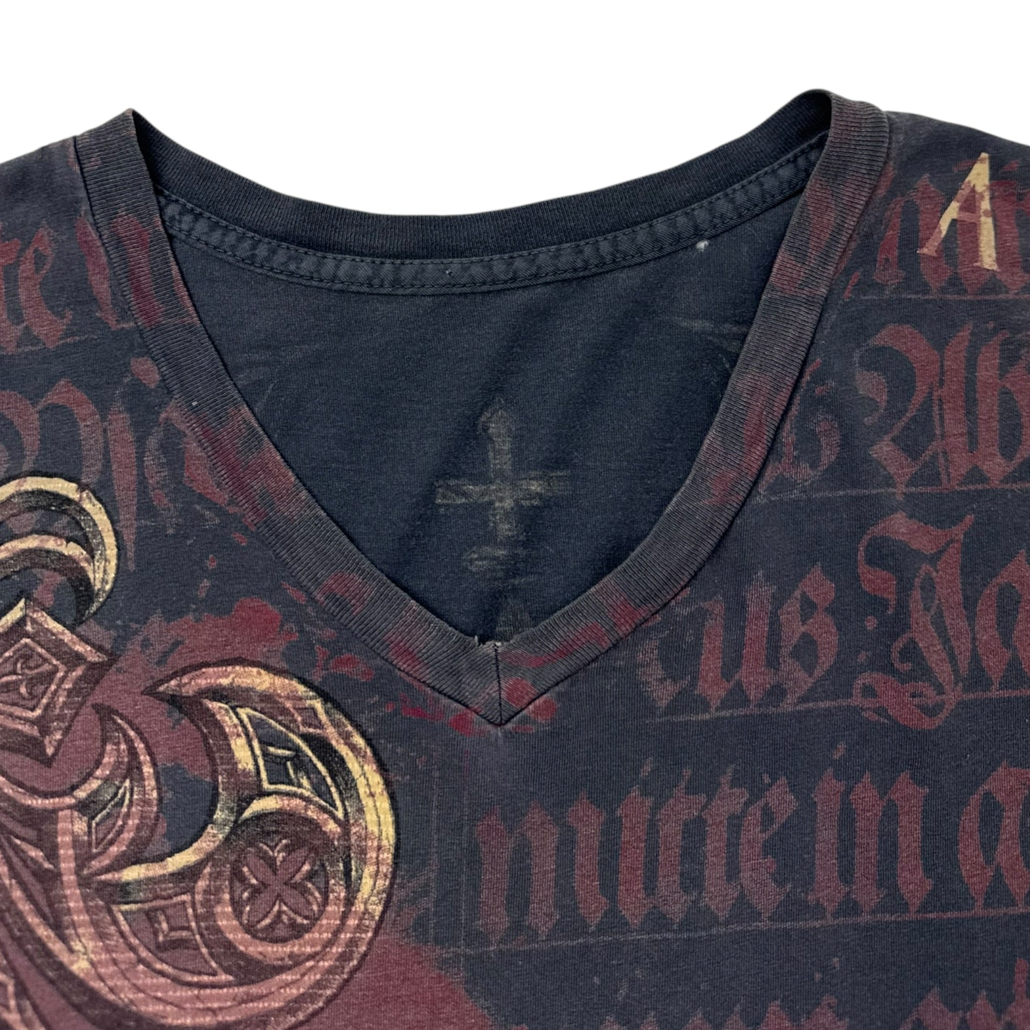 Vintage Affliction Reversible Cyber Angel Wings Emo T-Shirt