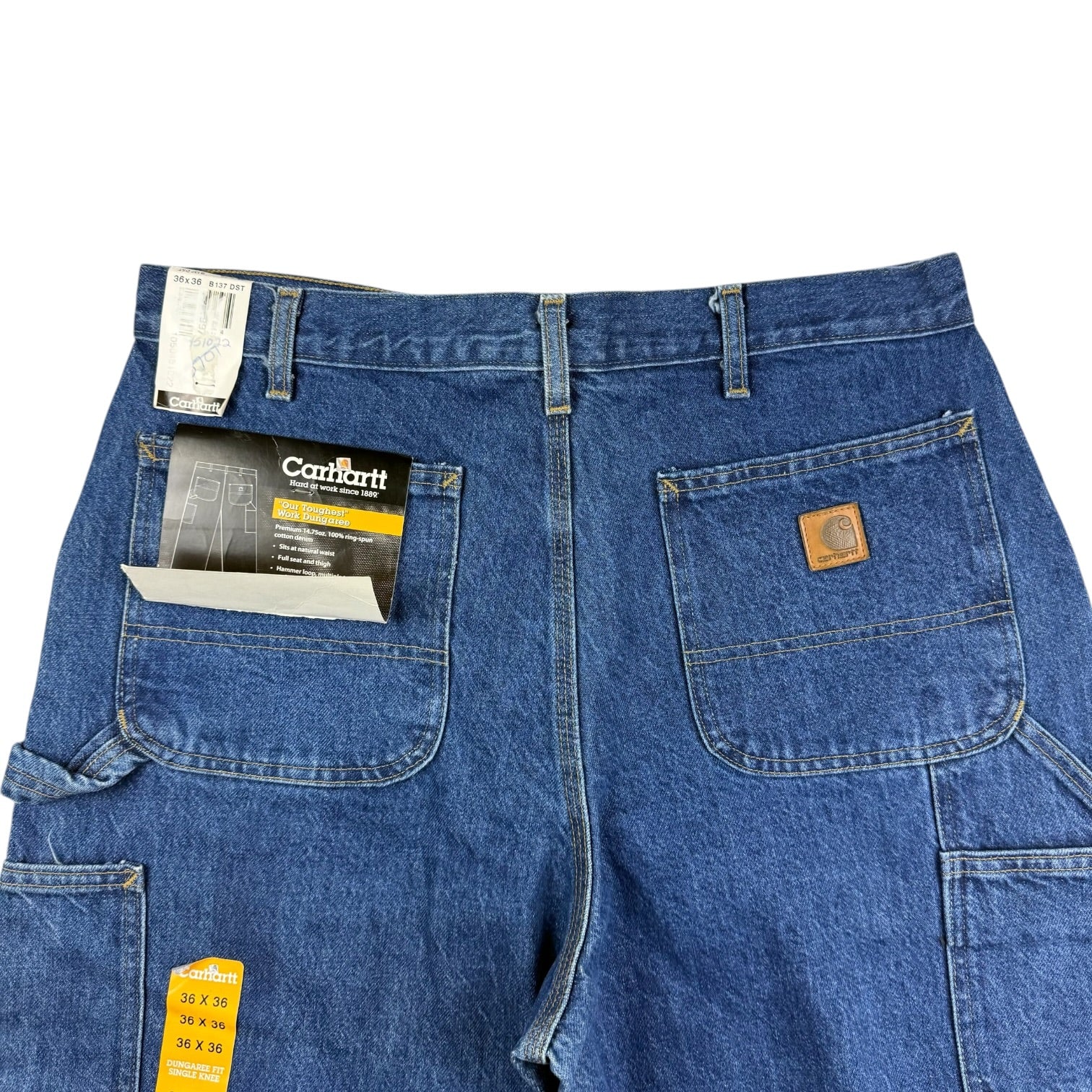 Vintage Carhartt Single Knee Denim Dungaree Pants Indigo