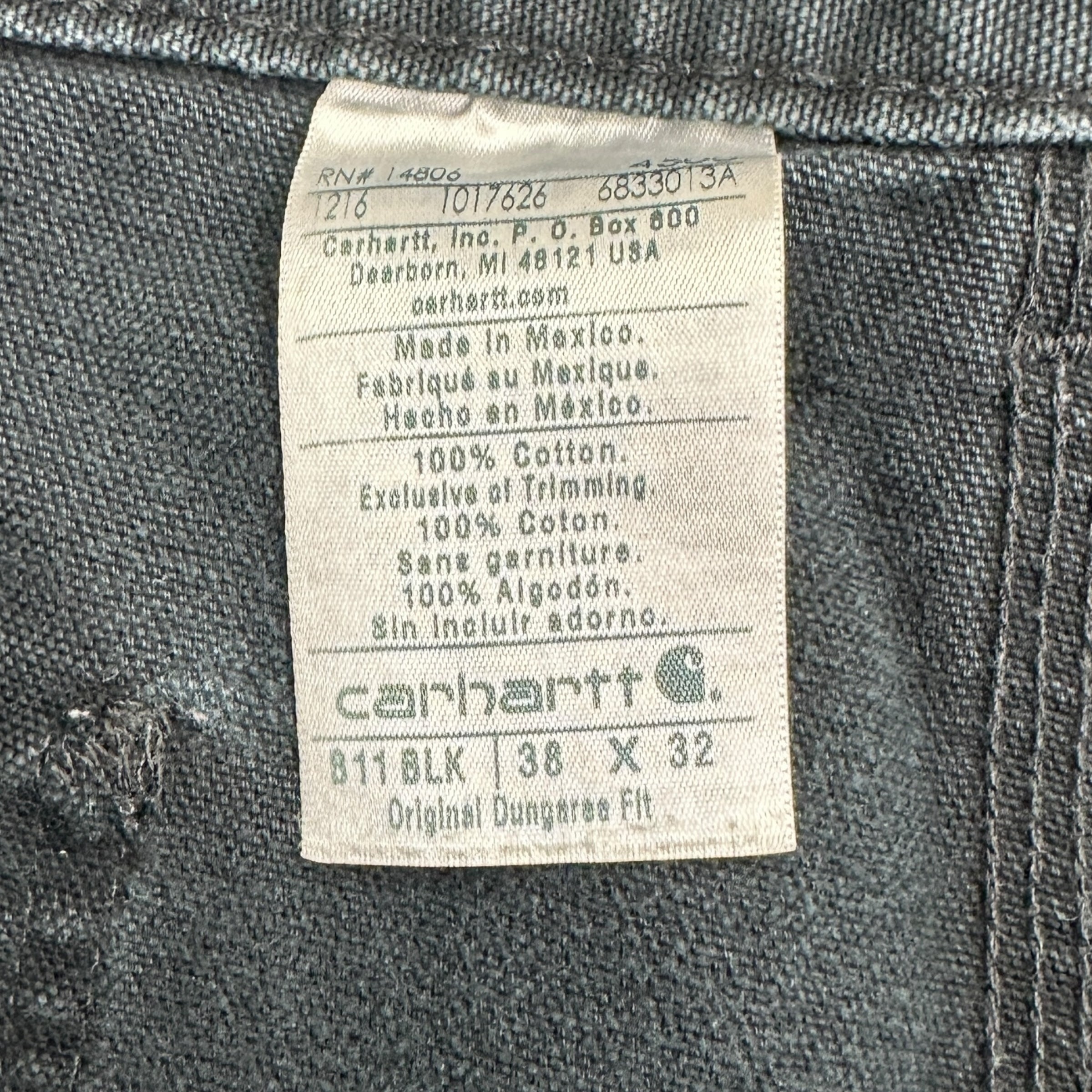 Vintage Carhartt Cargo Pants Faded Black