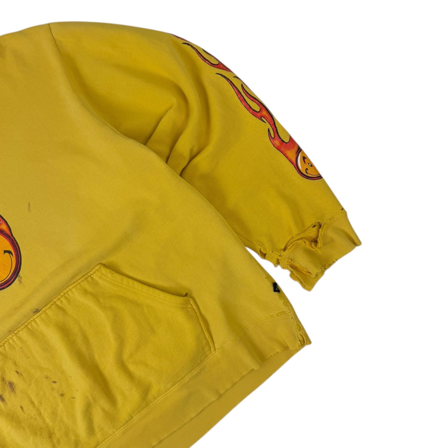 Vintage Y2K Brody Flame Hoodie Yellow