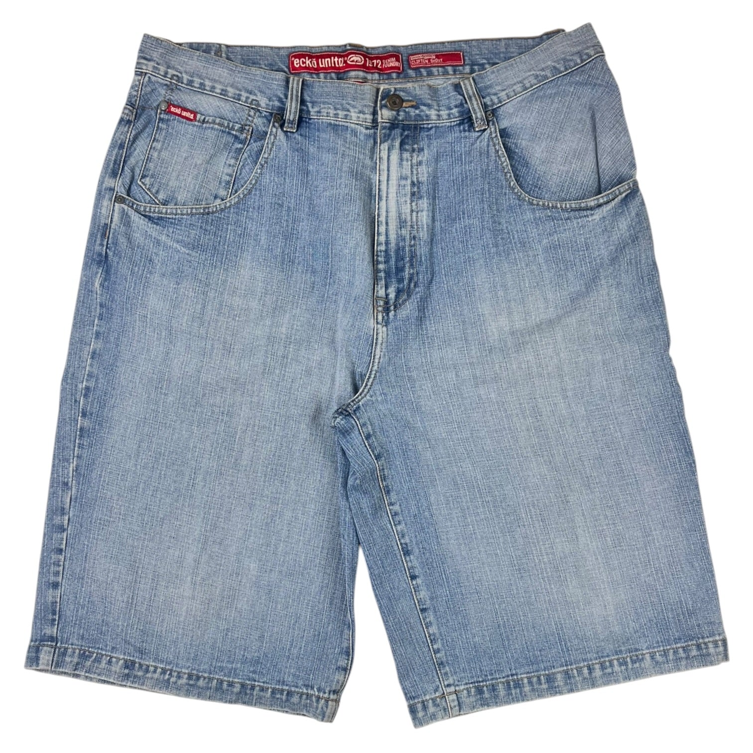 Ecko Unltd Baggy Light Wash Denim Jean Shorts