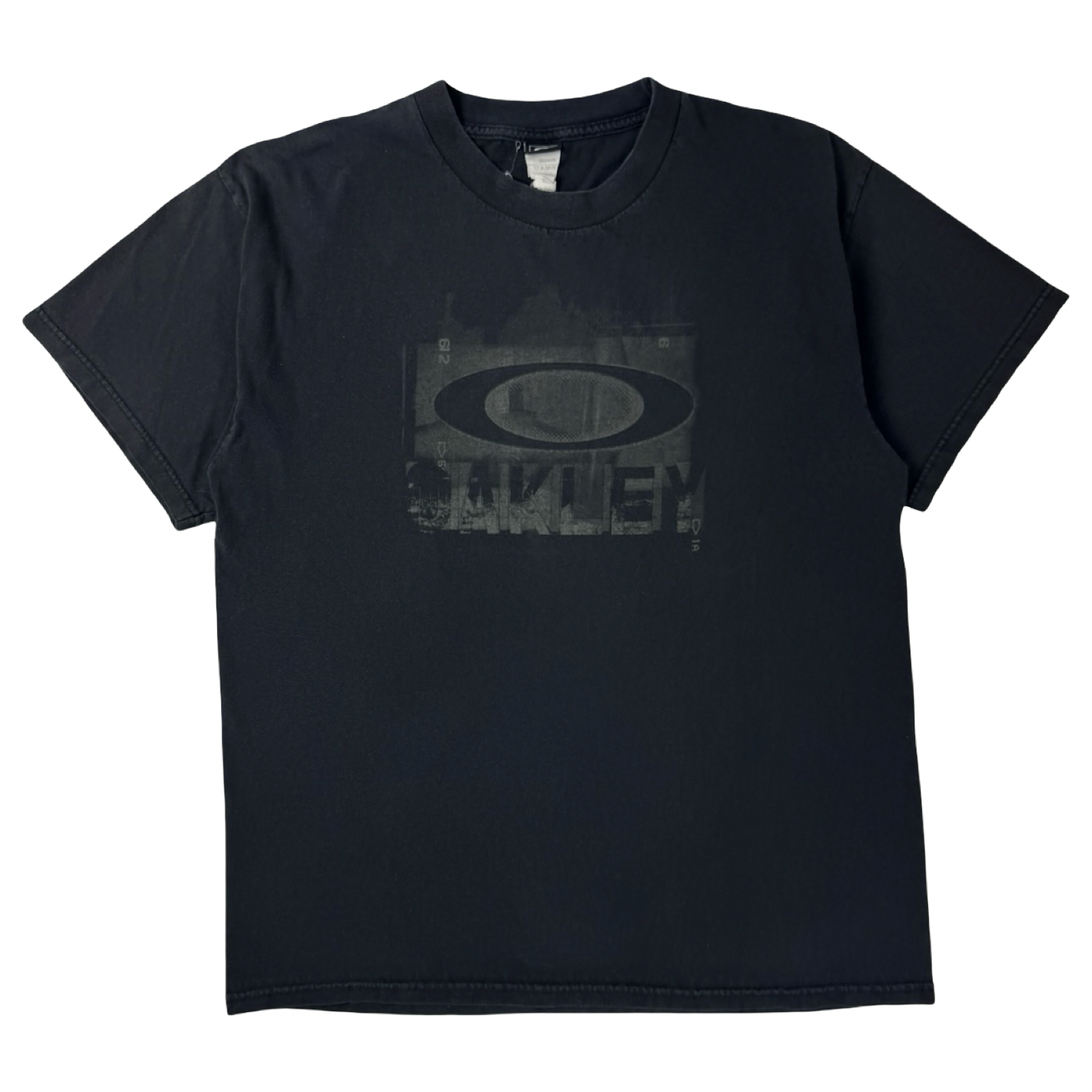 Vintage Oakley T-Shirt Tonal Black