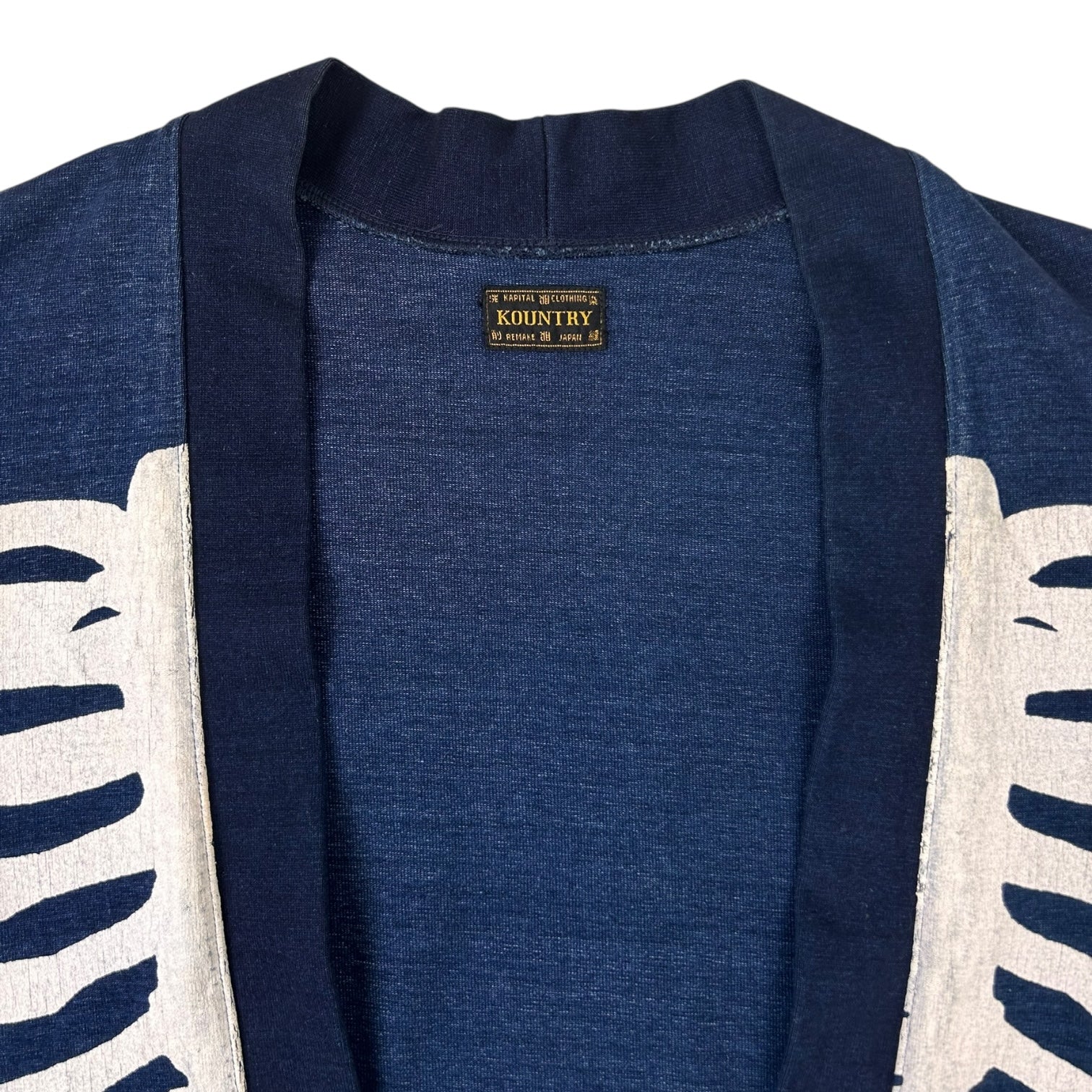 Kapital Skeleton Print Cardigan Blue