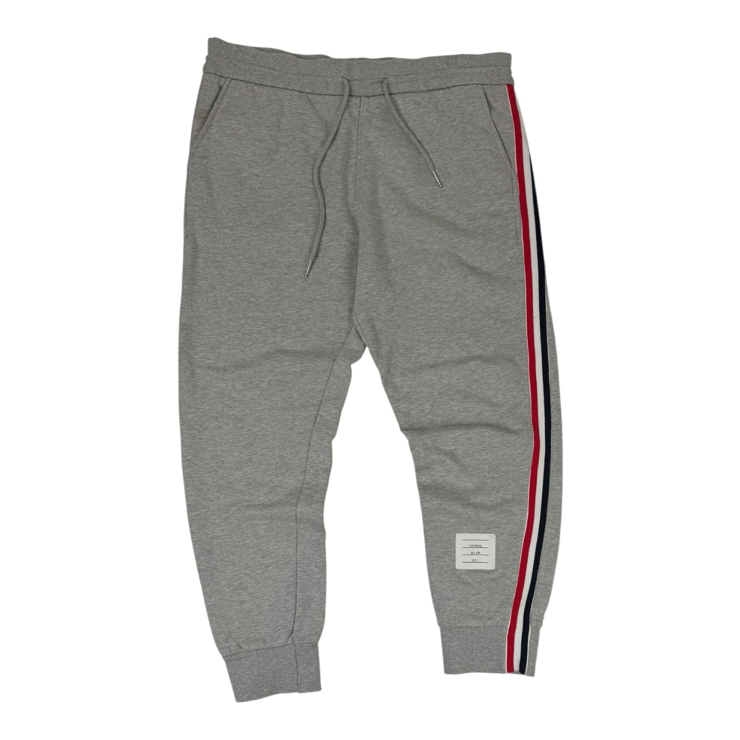 Thom Browne Classic Loopback Stripe Sweatpants Grey