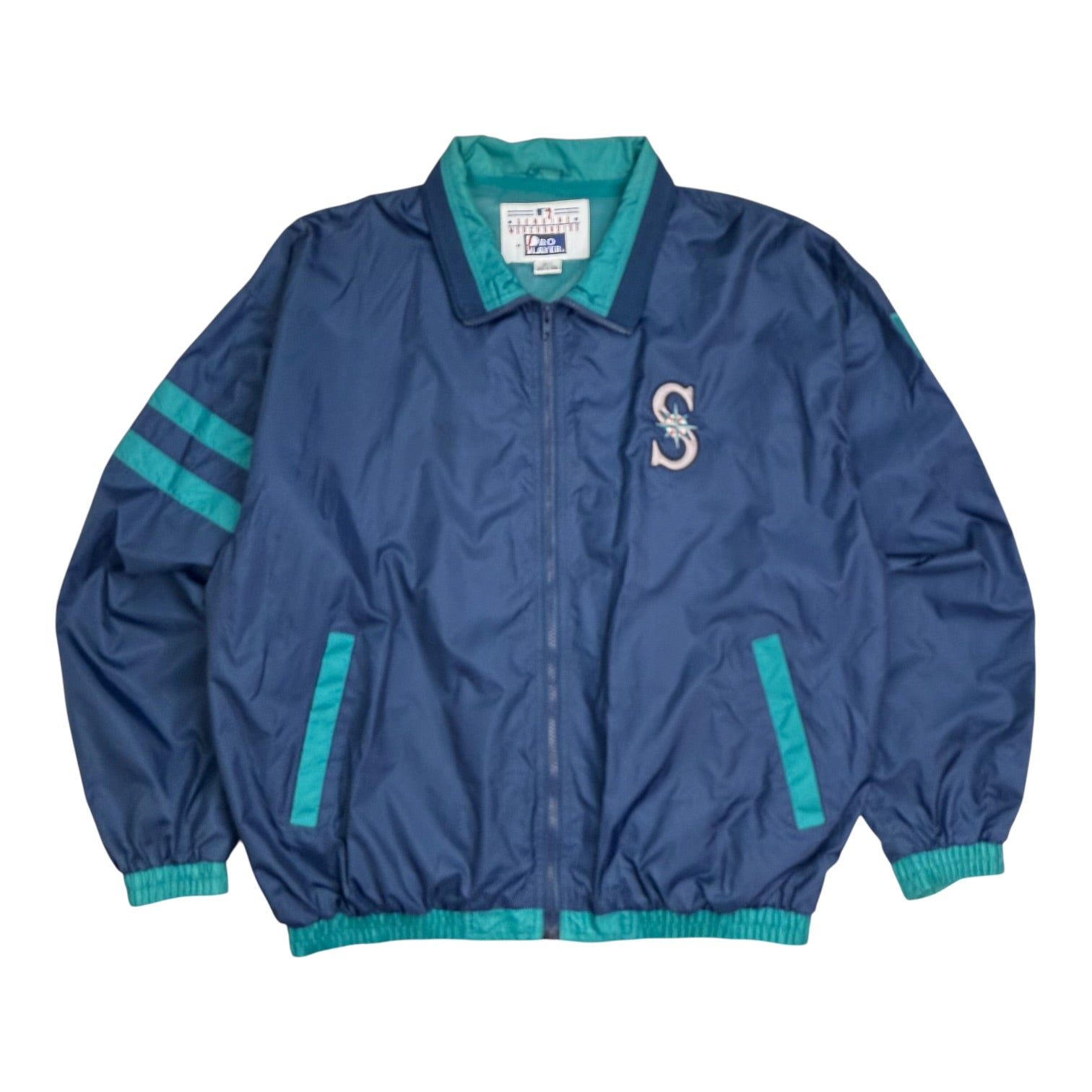 Vintage Pro Player Seattle Mariners Windbreaker Dark Blue