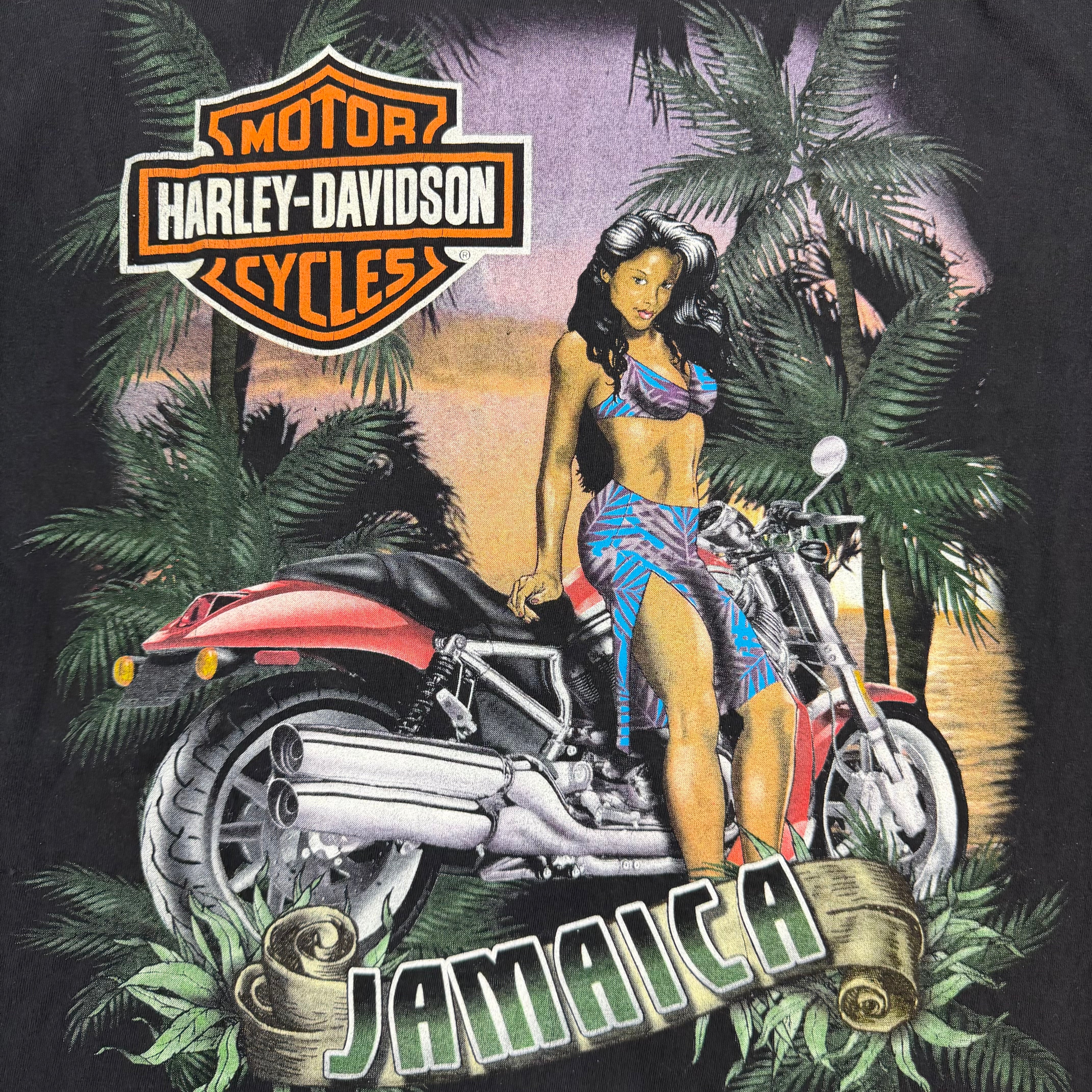 Vintage Harley Davidson Jamaica Tee Black
