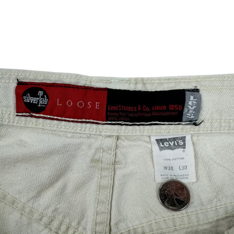 Vintage Y2K Levi’s Silver Tab Loose Baggy Jeans White