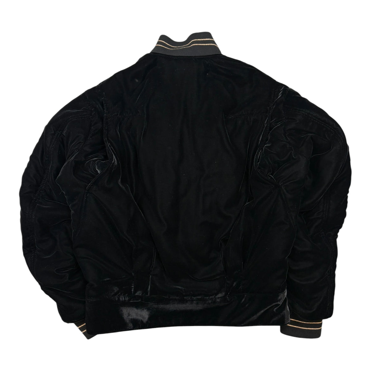 Heider Ackermann FW16 Crushed Velvet Bomber Jacket Black