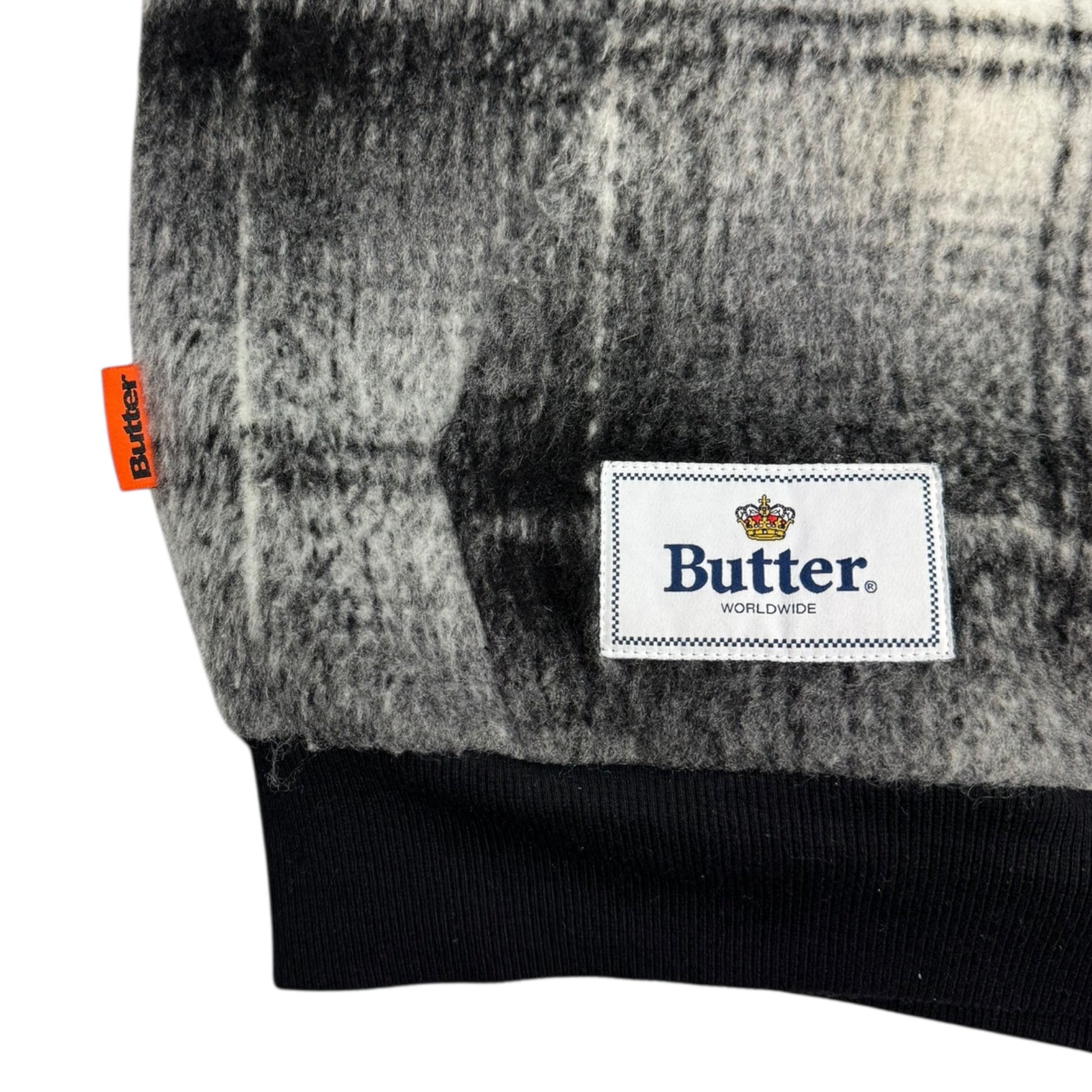 Butter Goods Heavyweight Plaid Pullover Hood Fleece