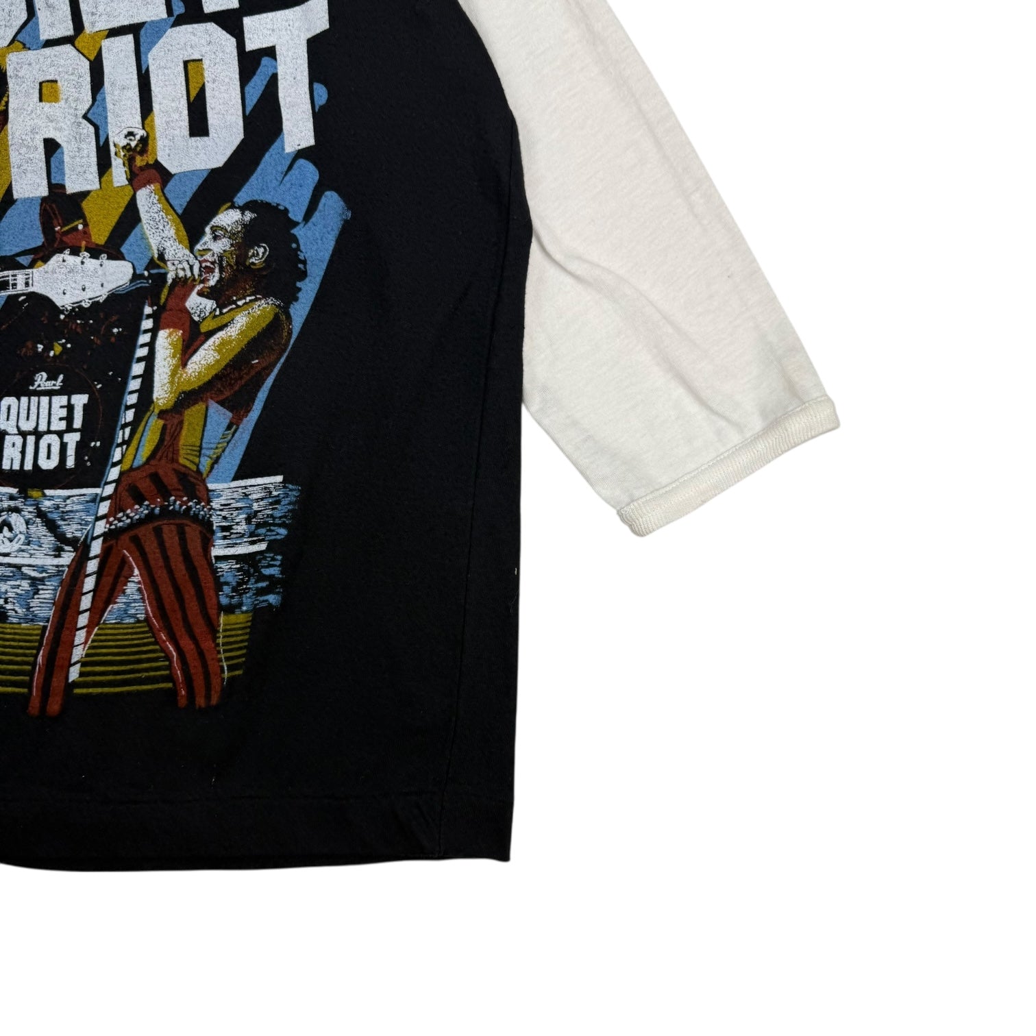 1983 Quiet Riot Metal Health Tour Raglan Tee Black/White