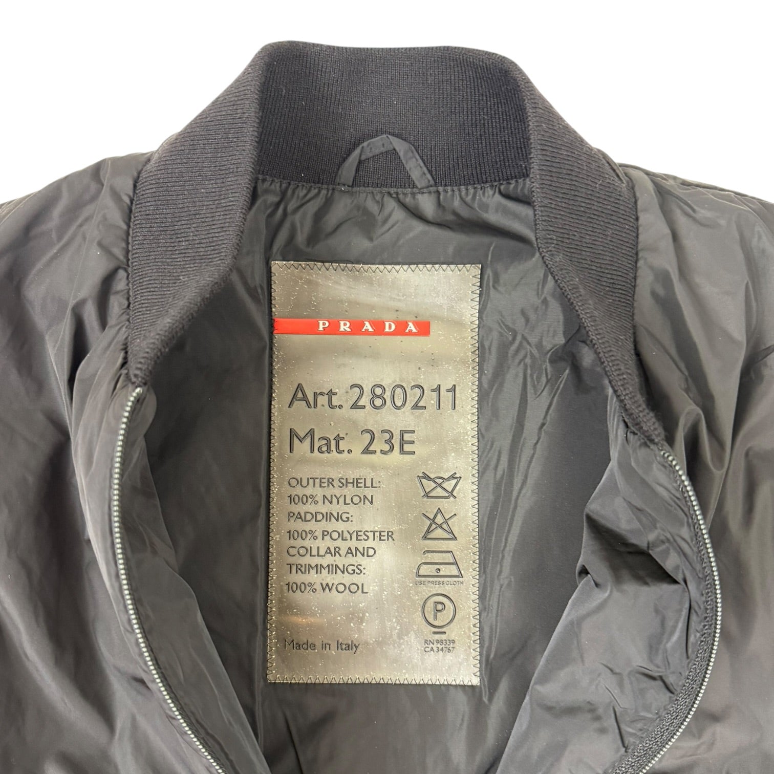 (W) Vintage Prada Nylon Jacket Black