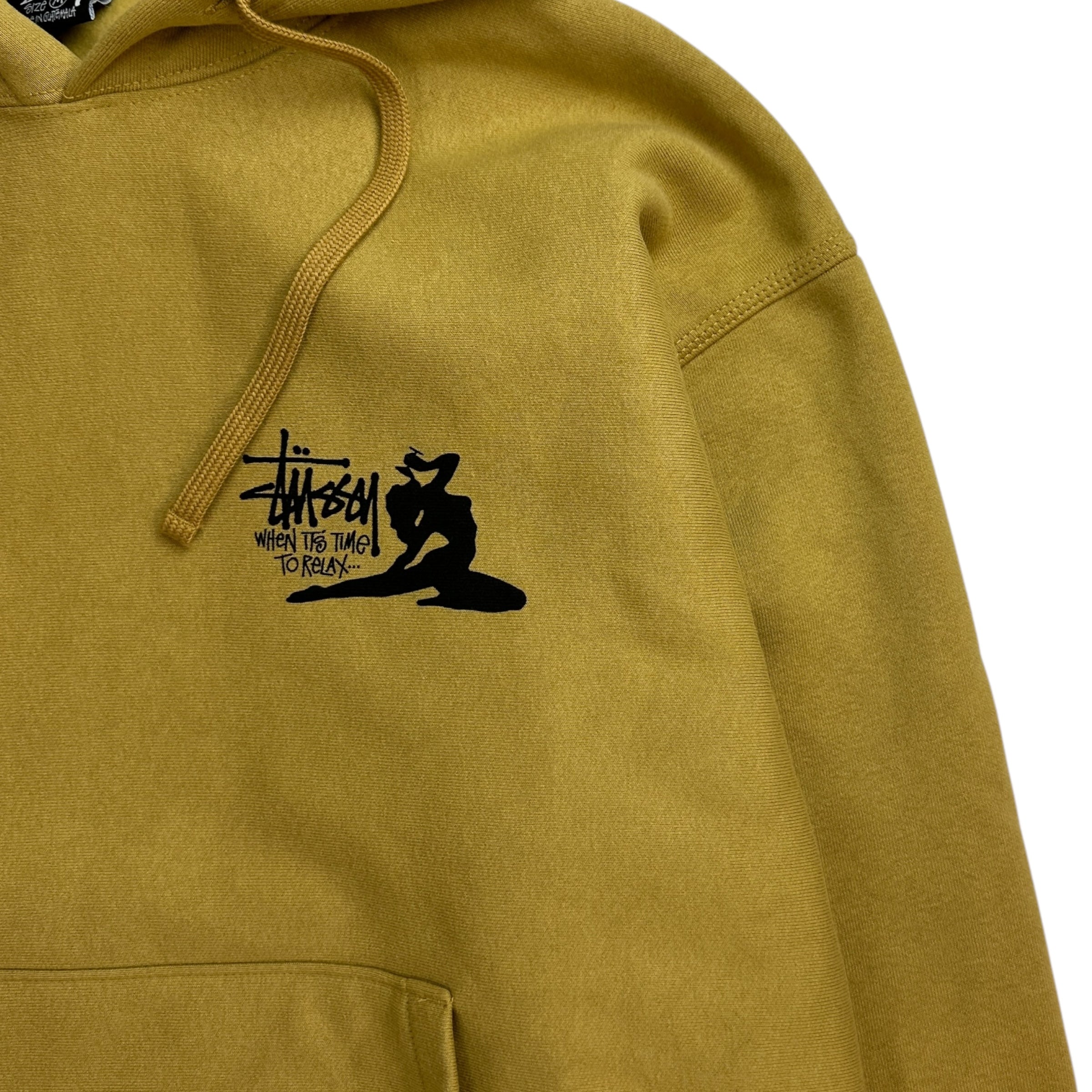 Stussy “When Its Time to Relax” Hoodie Mustard