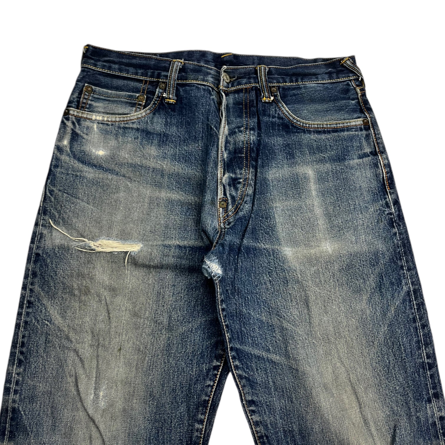 Vintage Y2K Evisu Distressed Denim Jeans