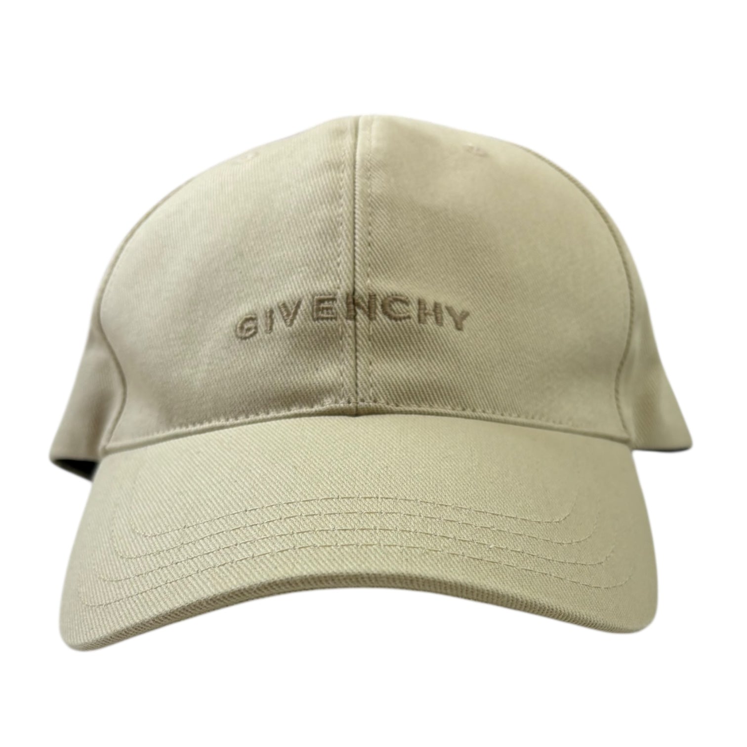 Givenchy Curved Logo StrapBack Hat Pale Golden