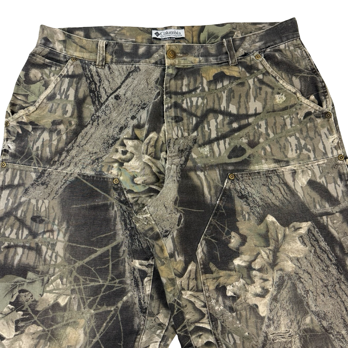 Vintage Columbia Realtree Double Knee Riveted Carpenter Bottoms