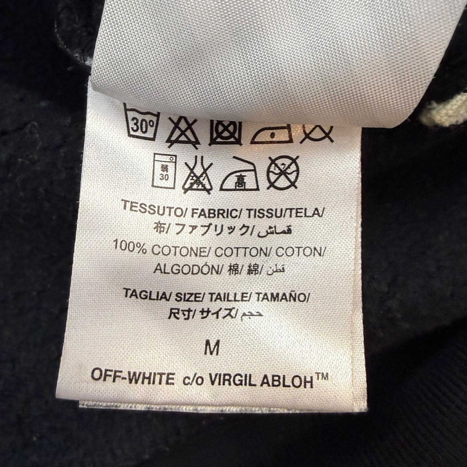 Off-White Spray Paint Zip Up Hoodie Black