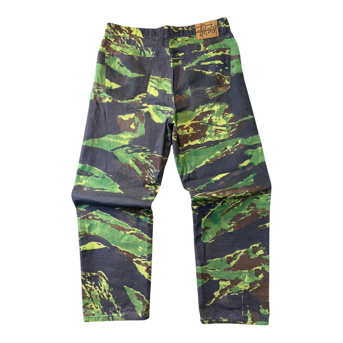 Stussy Tigris Canvas Big Ol Jeans Green