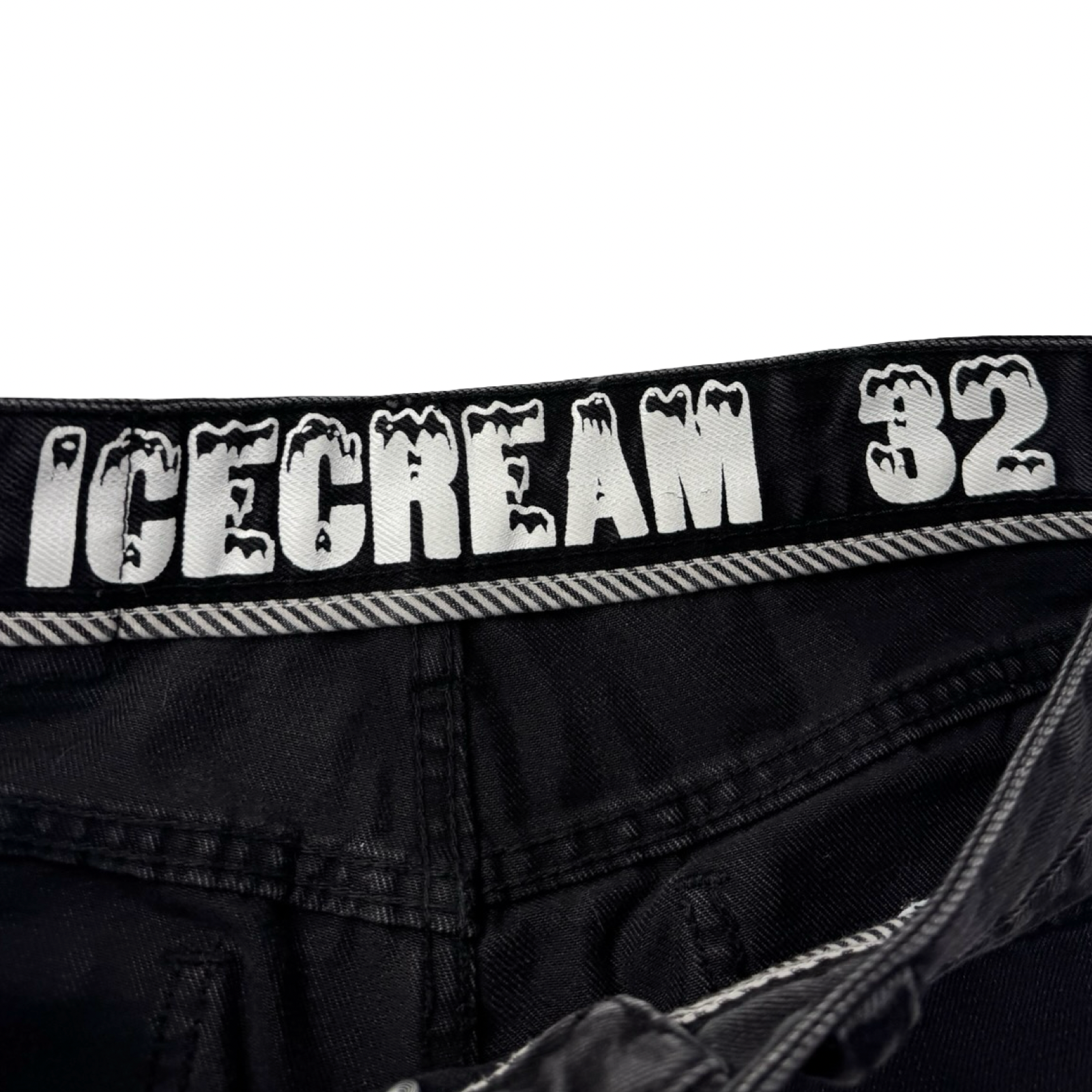 Ice Cream Running Dog Denim Shorts