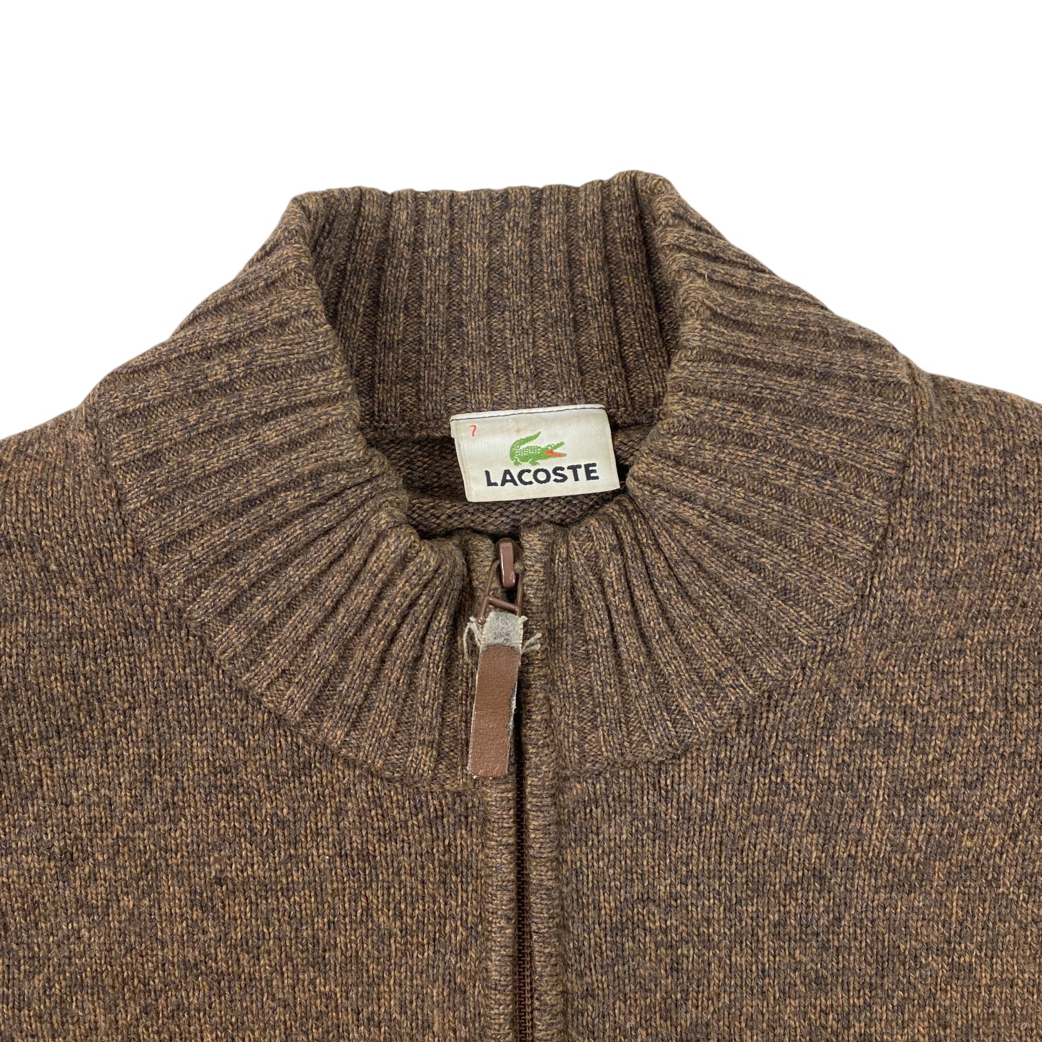 Vintage Lacoste Wool Quarter Zip Brown