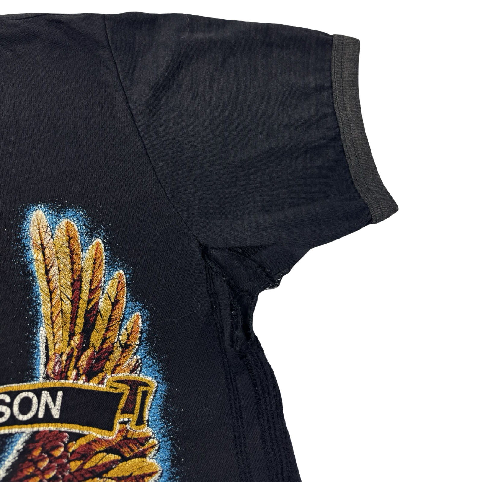 Vintage Faded Harley Davidson Paper-Thin Eagle T-Shirt