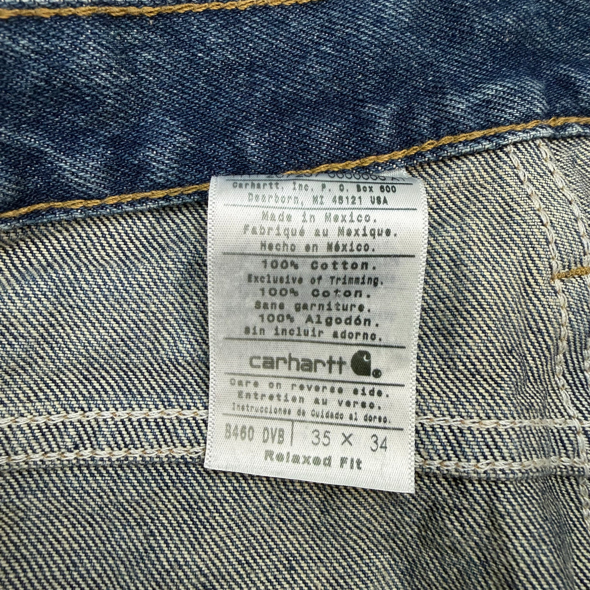 Vintage Carhartt Relaxed Fit Denim Pants Blue
